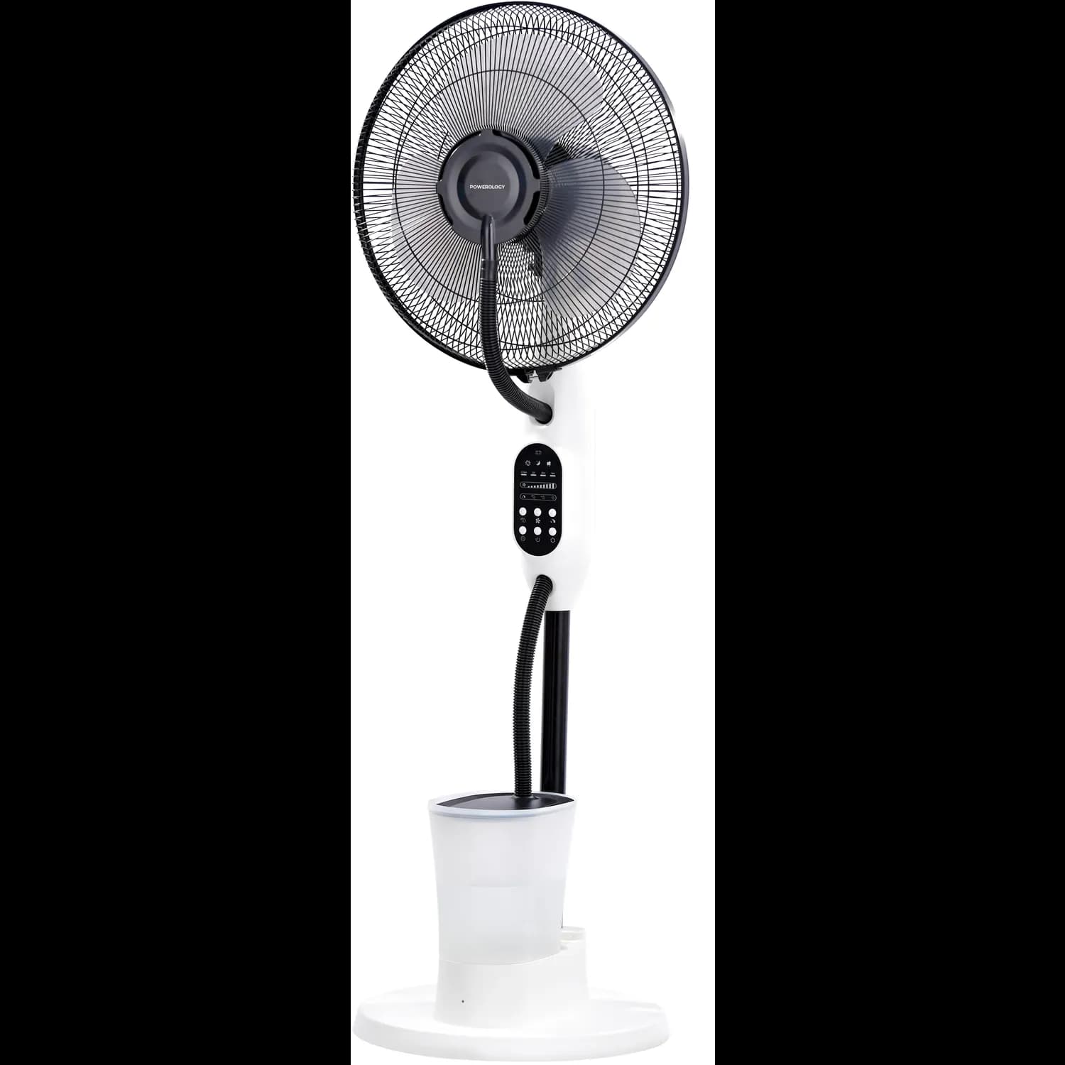 Powerology Fan - Tilt & Oscillating, Mist Spray Humidifier, Black 3