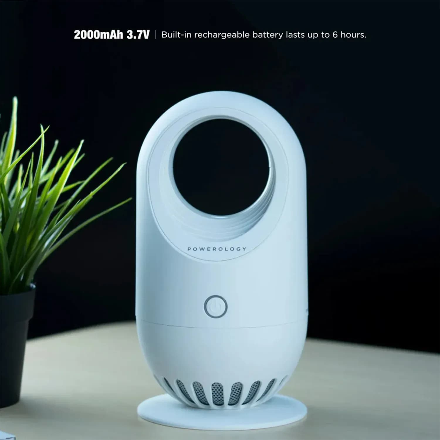 Powerology Portable Anti-Mosquito Lamp, UV Light Insect Trap - White 3