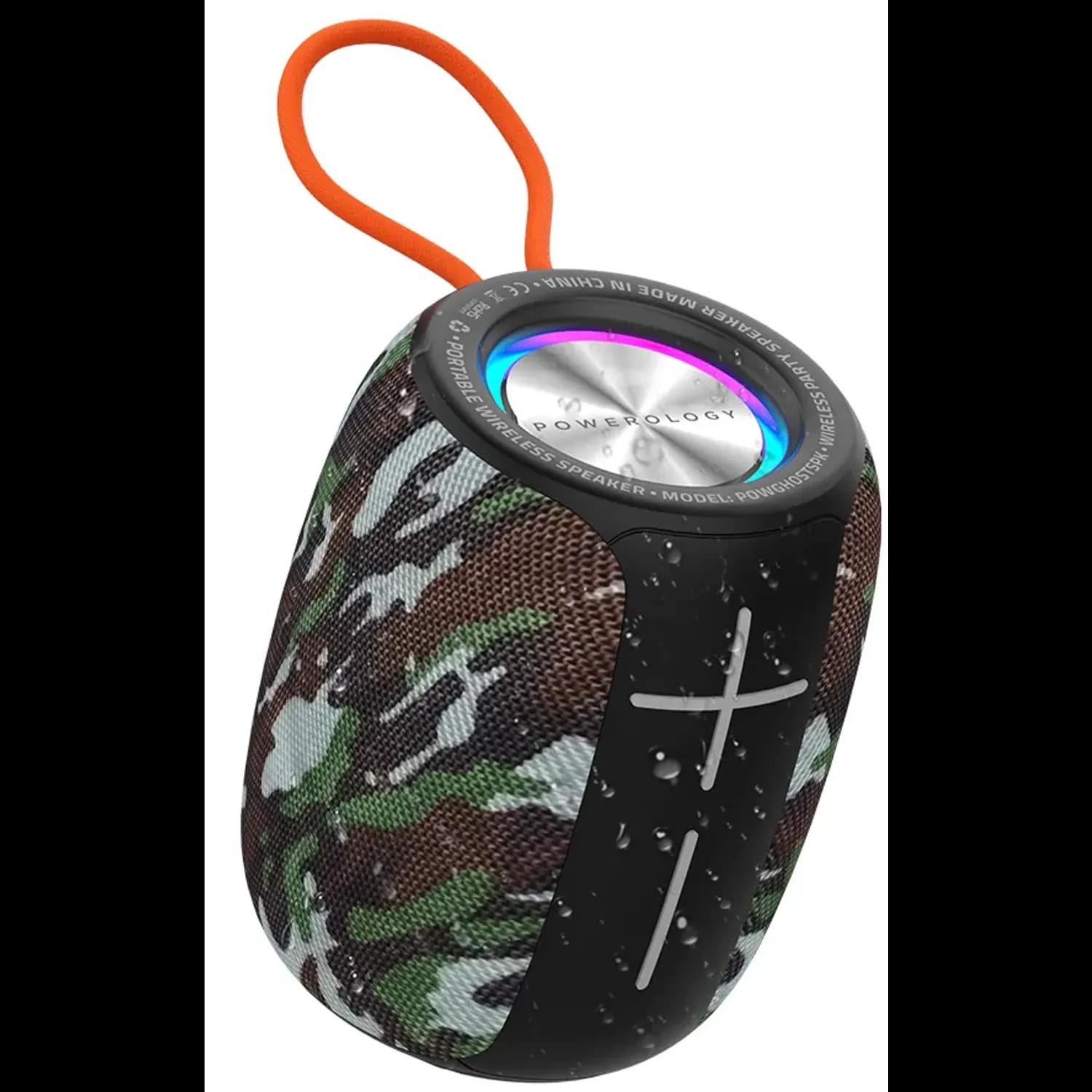 Powerology Speaker Ghost - Bluetooth 5.0, Camo — Black 2