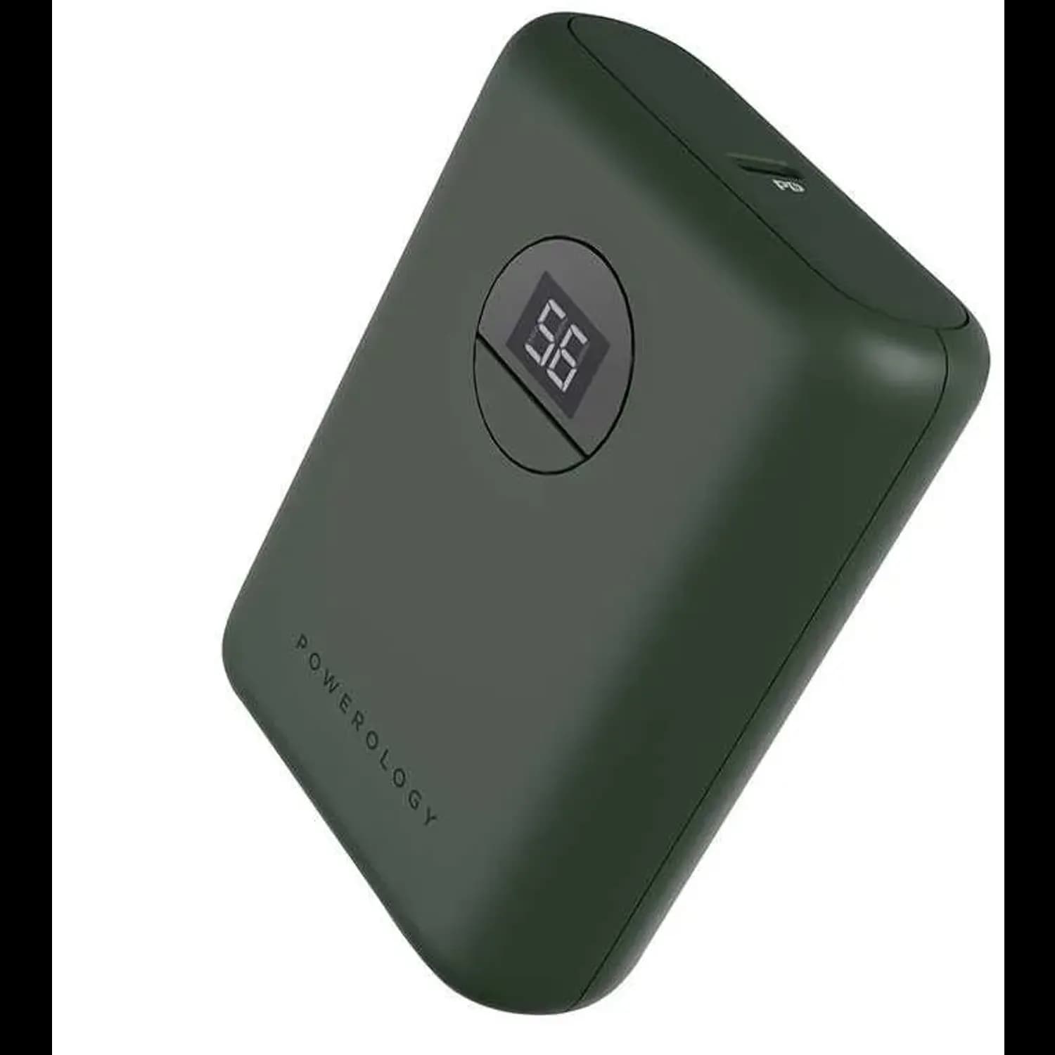 Powerology Power Bank 10000mAh - 20W PD & QC3.0, Green — Black 4