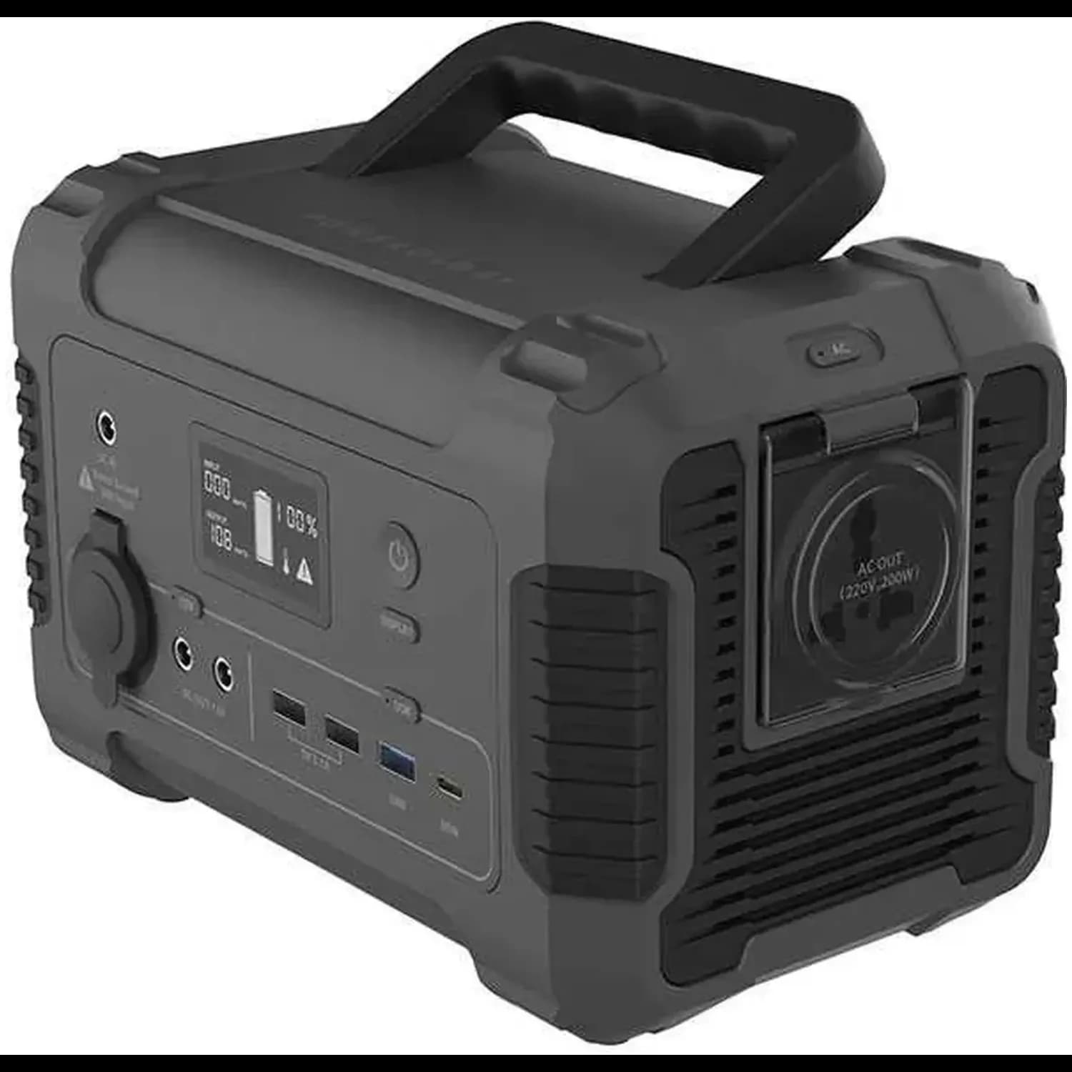 Powerology Portable Power Generator - 62500mAh 200W, Black 1 Powerology Portable Power Generator - 62500mAh 200W, Black 1