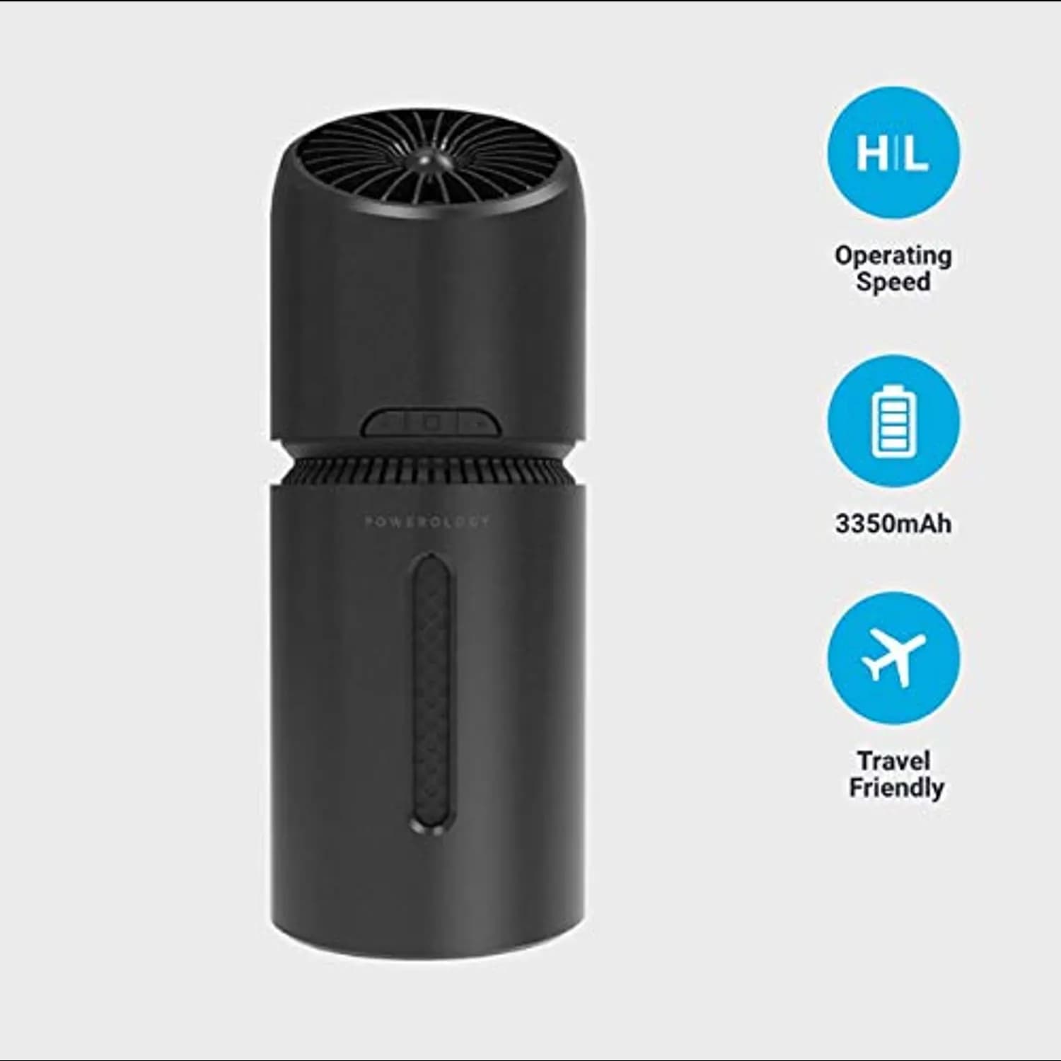 Powerology Air Purifier - Portable Ozone, 3350mAh Battery, Black 2