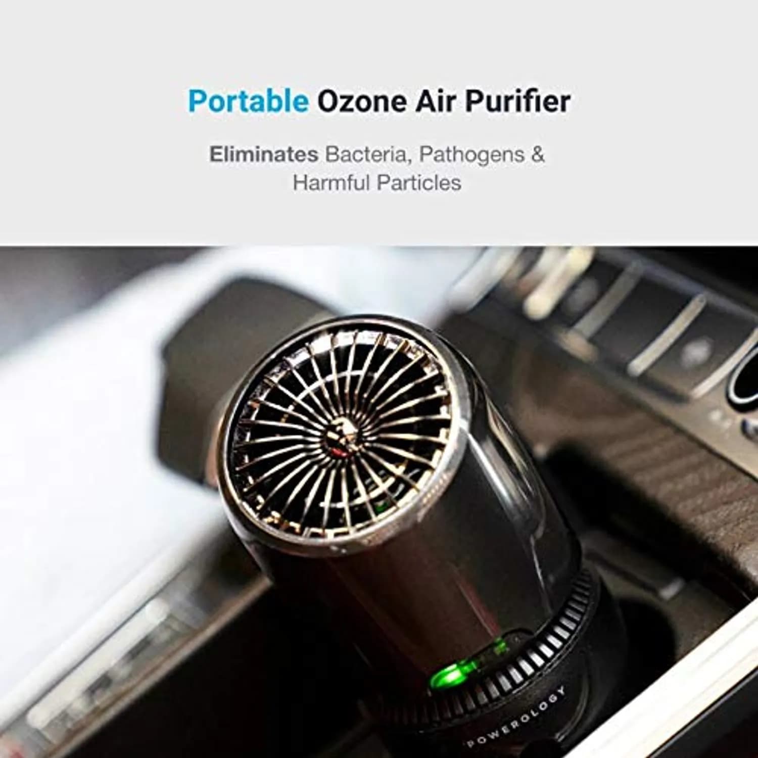Powerology Air Purifier - Portable Ozone, 3350mAh Battery, Black 3
