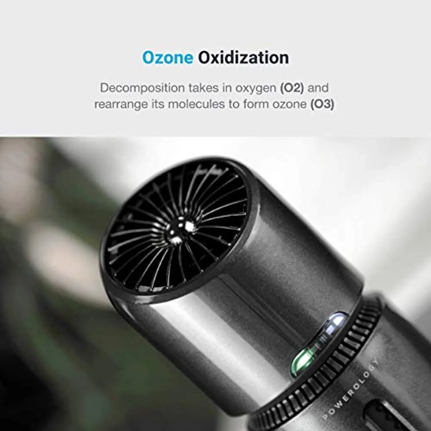 Powerology Air Purifier - Portable Ozone, 3350mAh Battery, Black 5