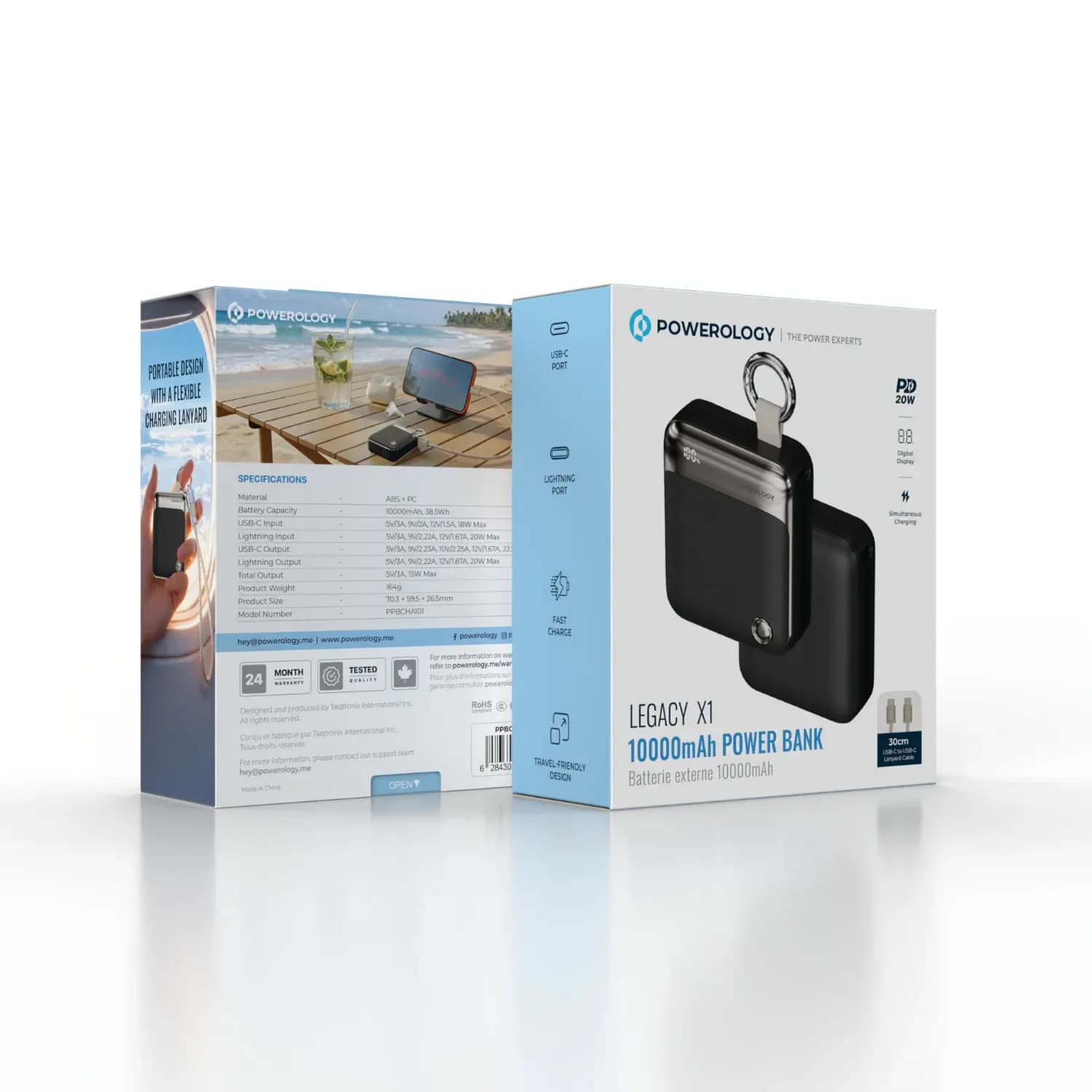 Powerology Power Bank Legacy X1 - 10000mAh PD22.5W, Black — Black 4