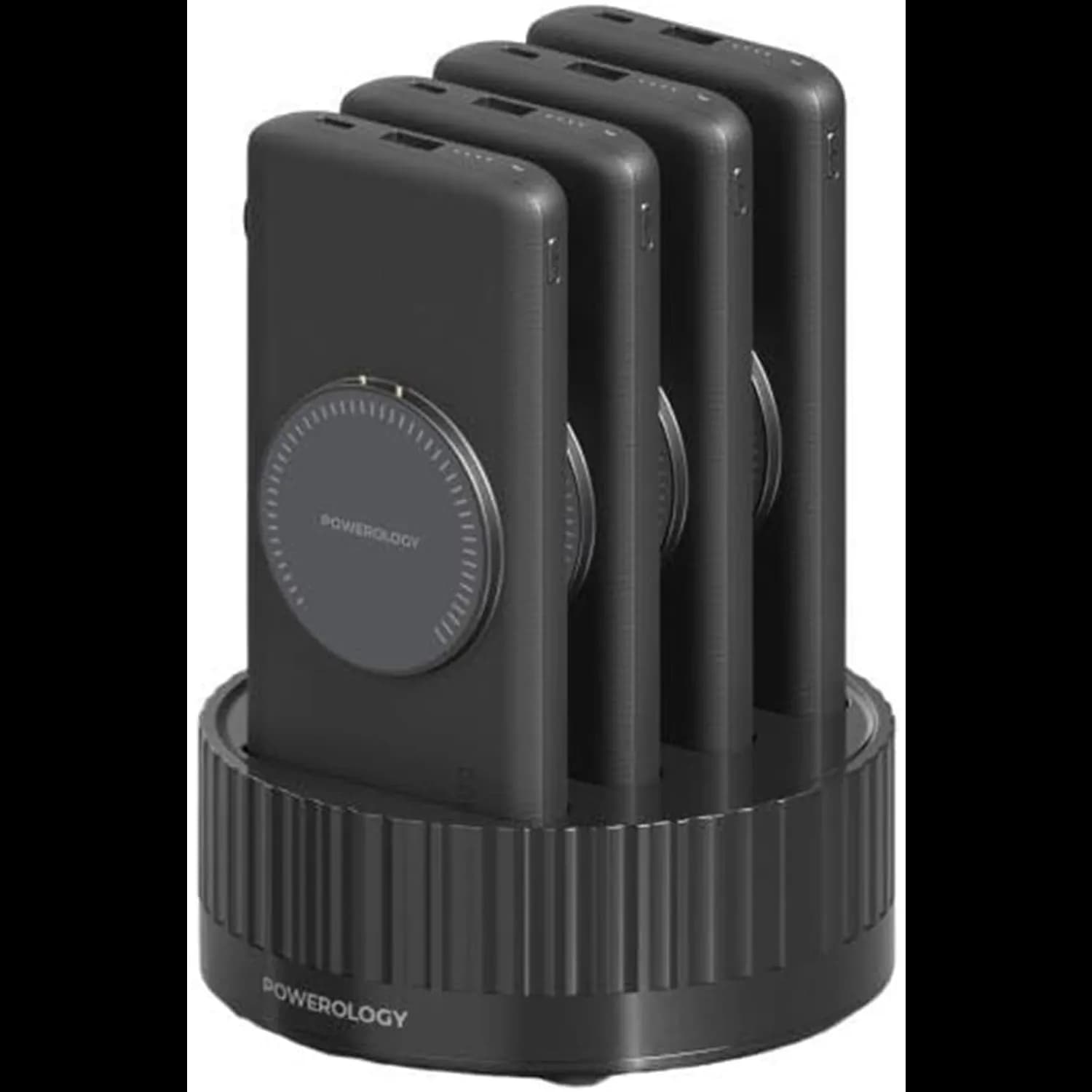 Powerology Wireless Power Bank Station - 10000mAh, PD 20W, Black 1