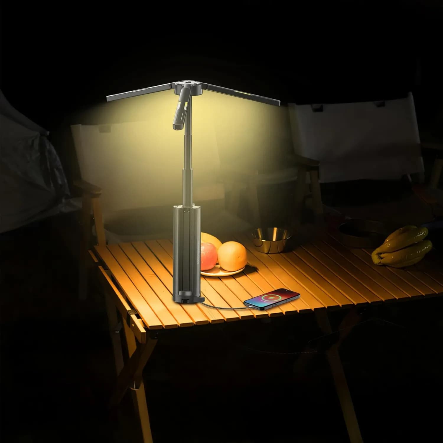 Powerology Camping Light Luntra - Foldable, Rechargeable, Black 5