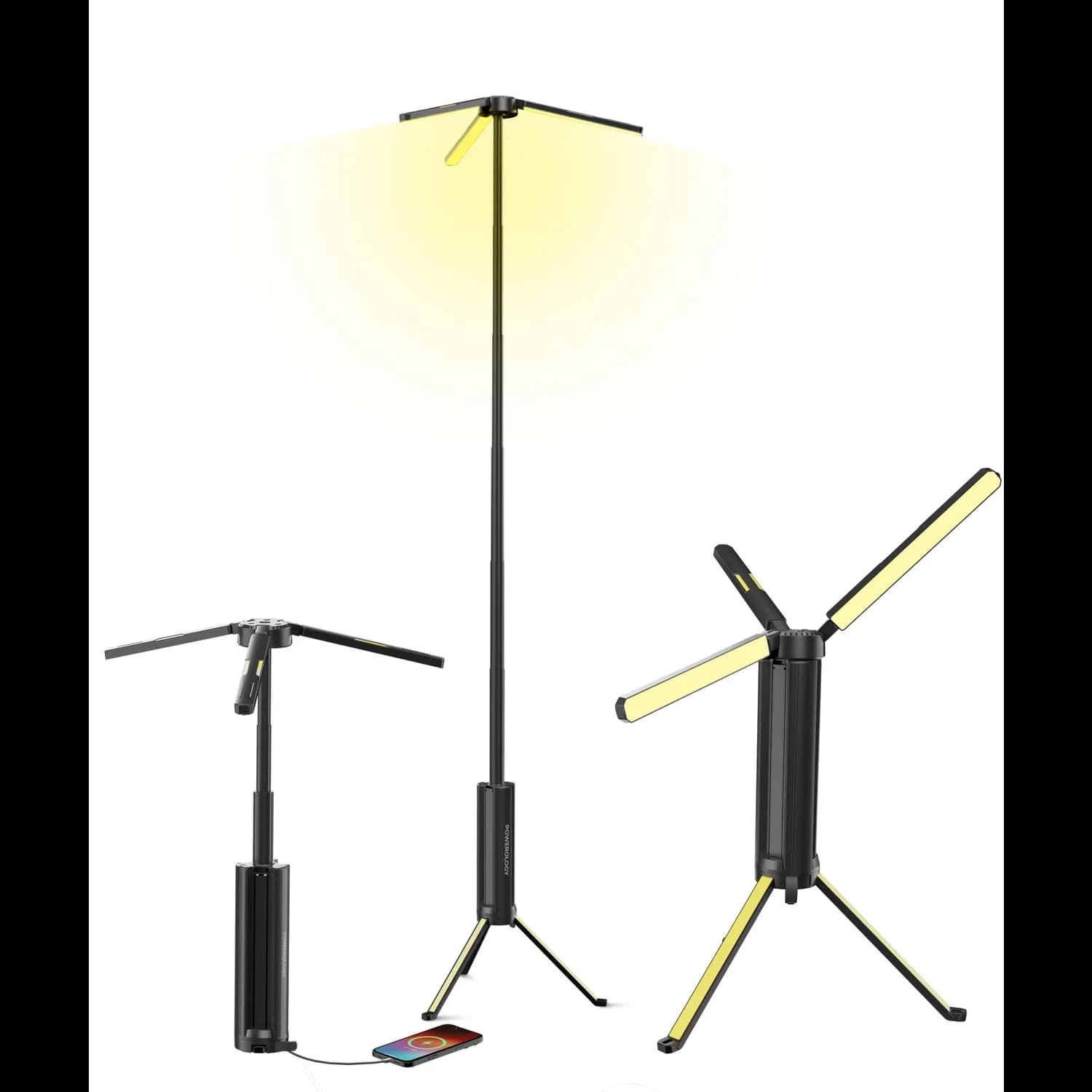 Powerology Camping Light Luntra - Foldable, Rechargeable, Black 1