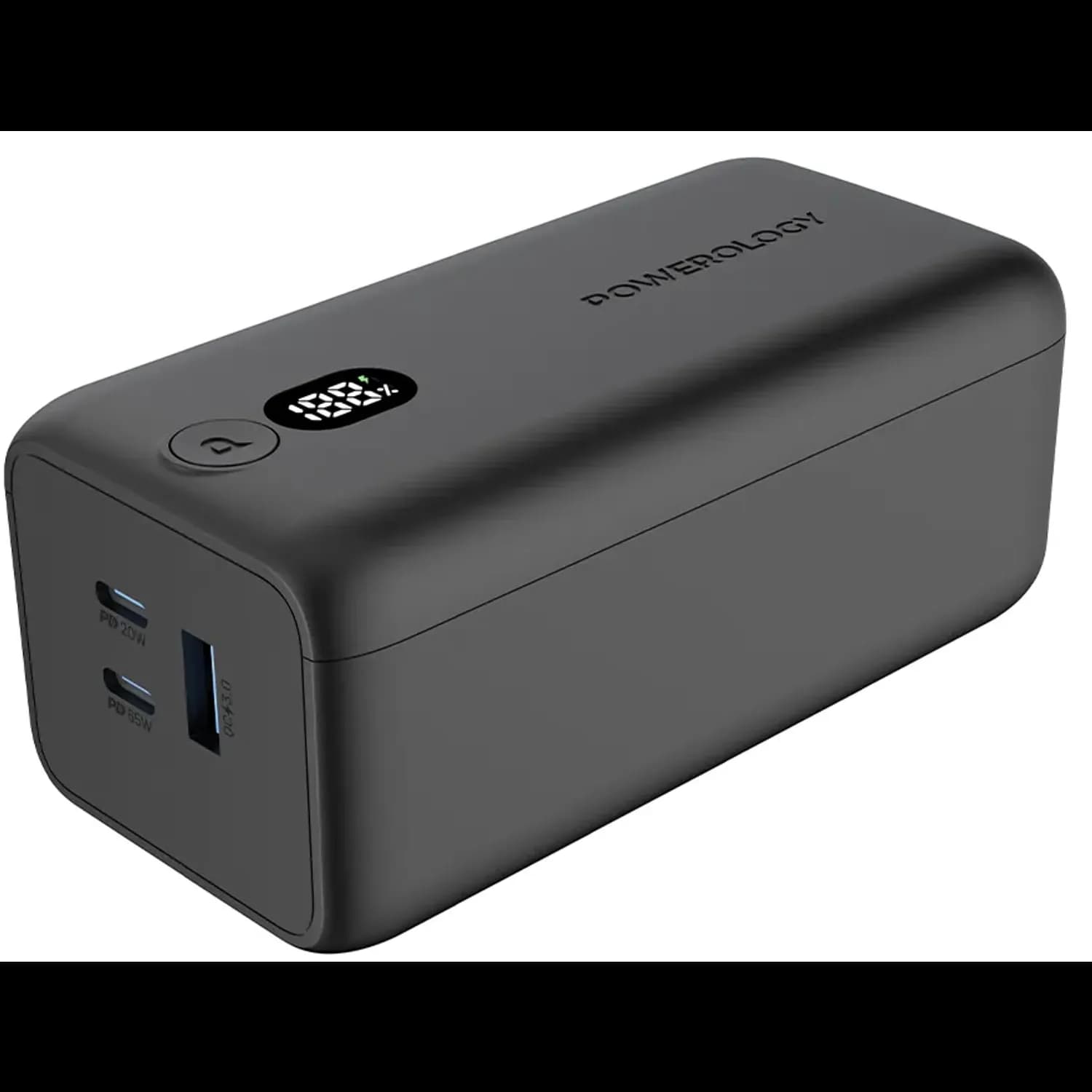 Powerology Power Bank Onyx - 20000mAh, Dual USB-C, Black 1 Powerology Power Bank Onyx - 20000mAh, Dual USB-C, Black 1
