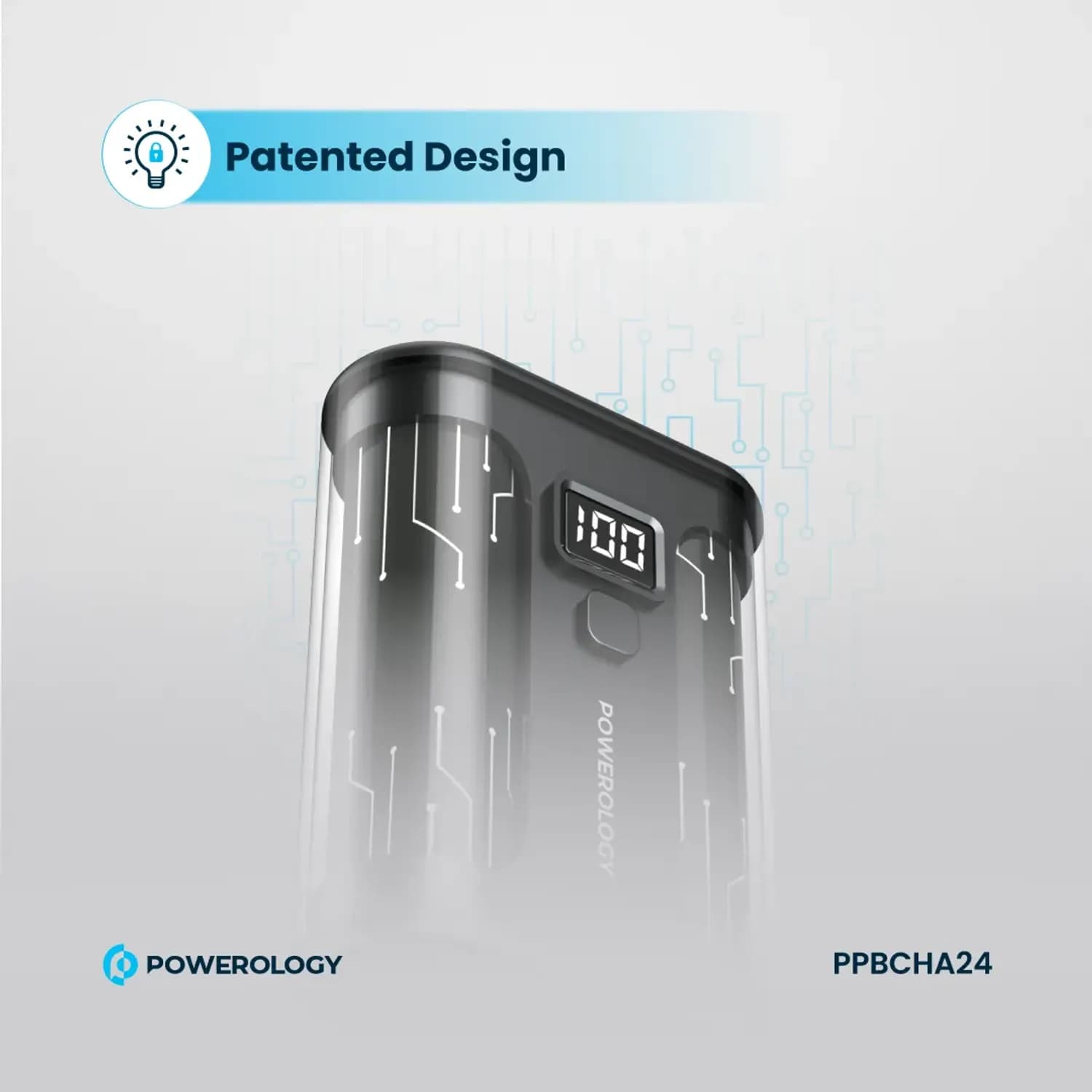 Powerology Power Bank Crystalline Series 10000mAh - PD20W, Black 4