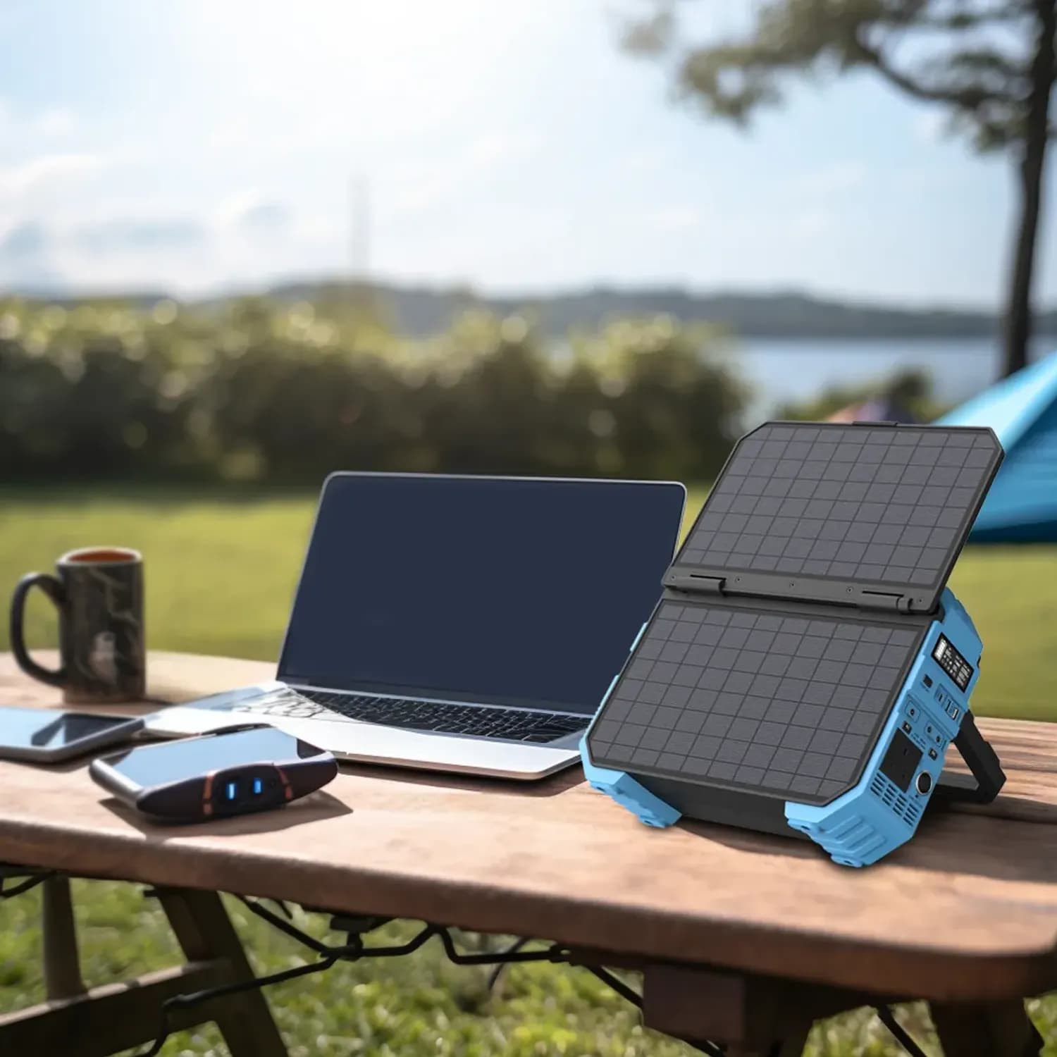 Powerology Portable Generator - 600W, 192000mAh, Blue 1 Powerology Portable Generator - 600W, 192000mAh, Blue 1