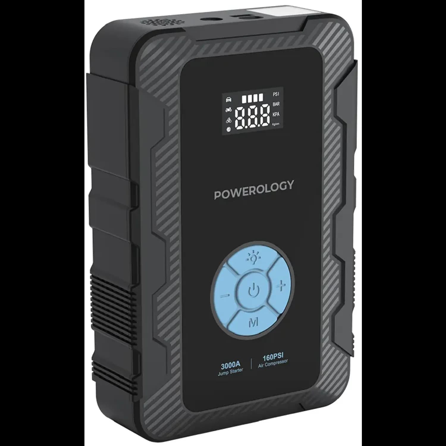 Powerology Power Bank - 20000mAh Jump Starter & Air Compressor, Black 3