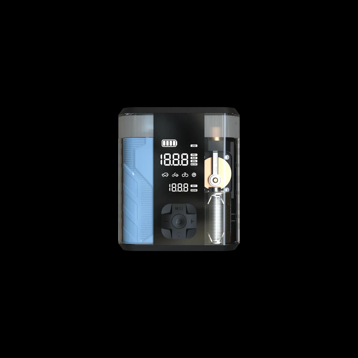 Powerology Jump Starter & Air Compressor PPO47 - 8800mAh, Transparent 1 Powerology Jump Starter & Air Compressor PPO47 - 8800mAh, Transparent 1