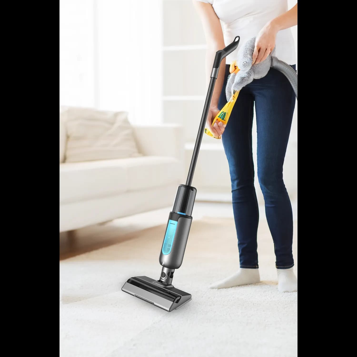 Cordless Vacuum & Mop - Dual Design, Black 4