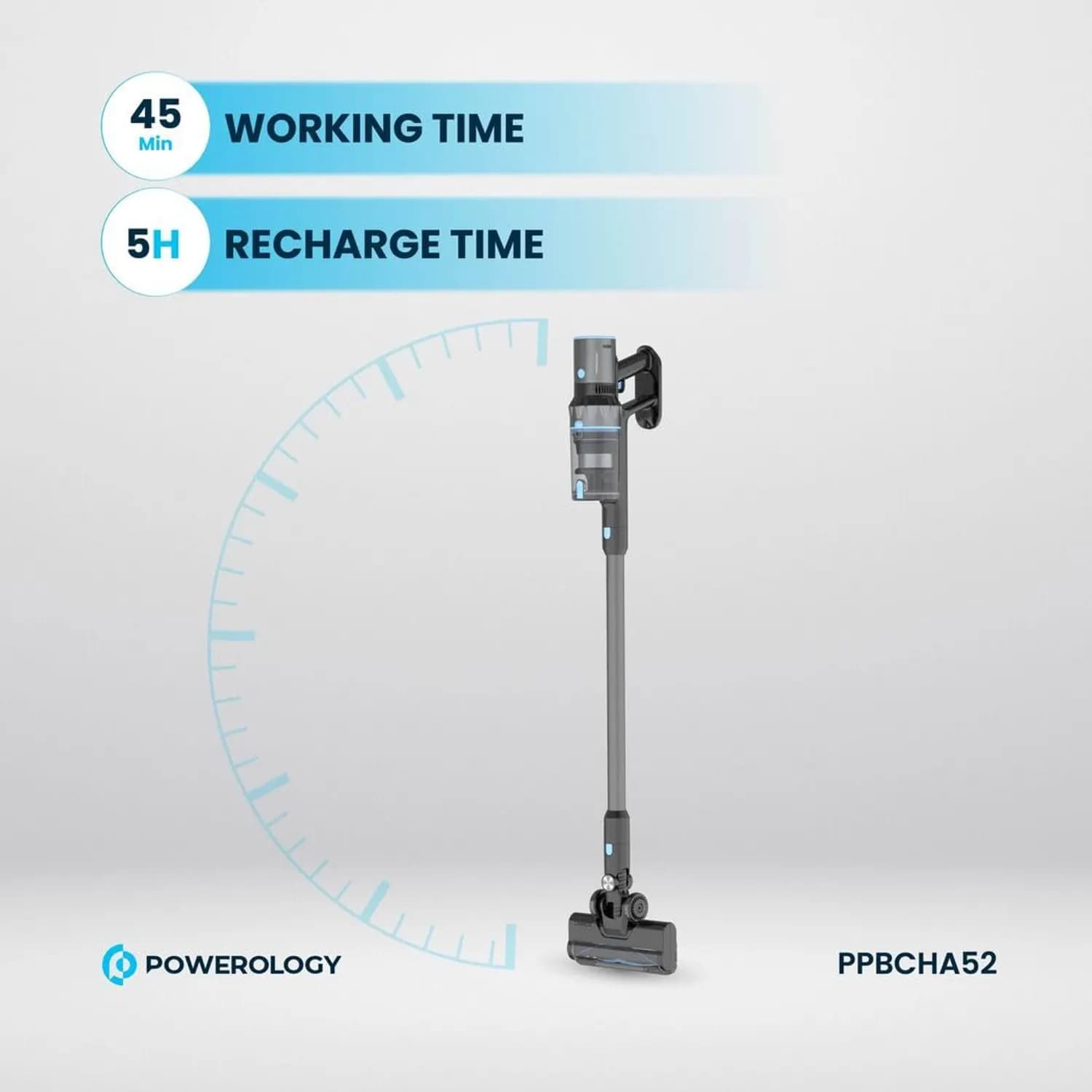 Powerology Cordless Vacuum Cleaner - 400W, HEPA Filter, 40 Min Runtime 4