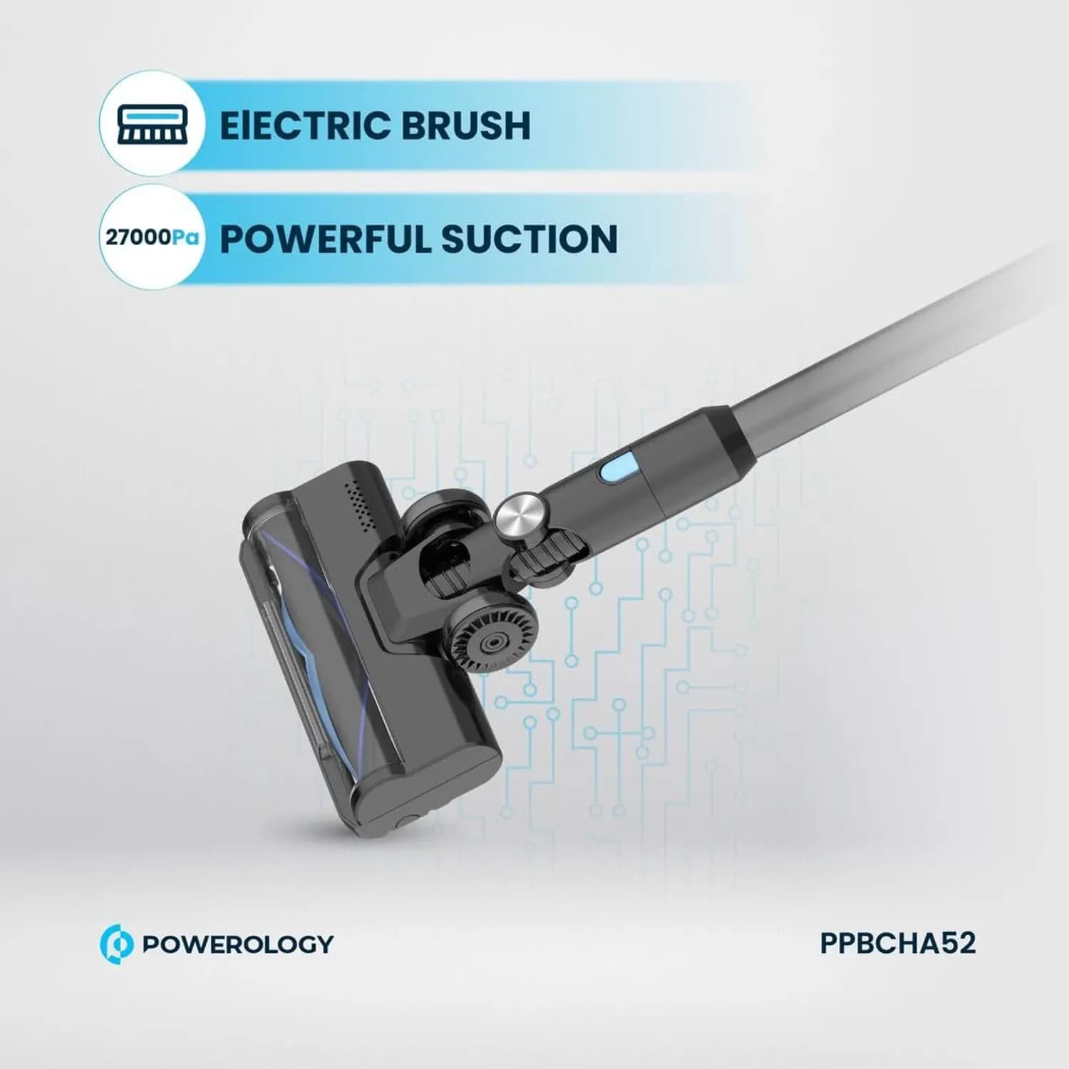 Powerology Cordless Vacuum Cleaner - 400W, HEPA Filter, 40 Min Runtime 5