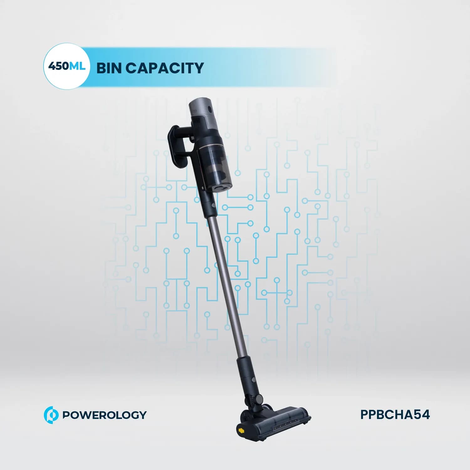 Powerology Cordless Vacuum - Auto-Disposal, Black 3