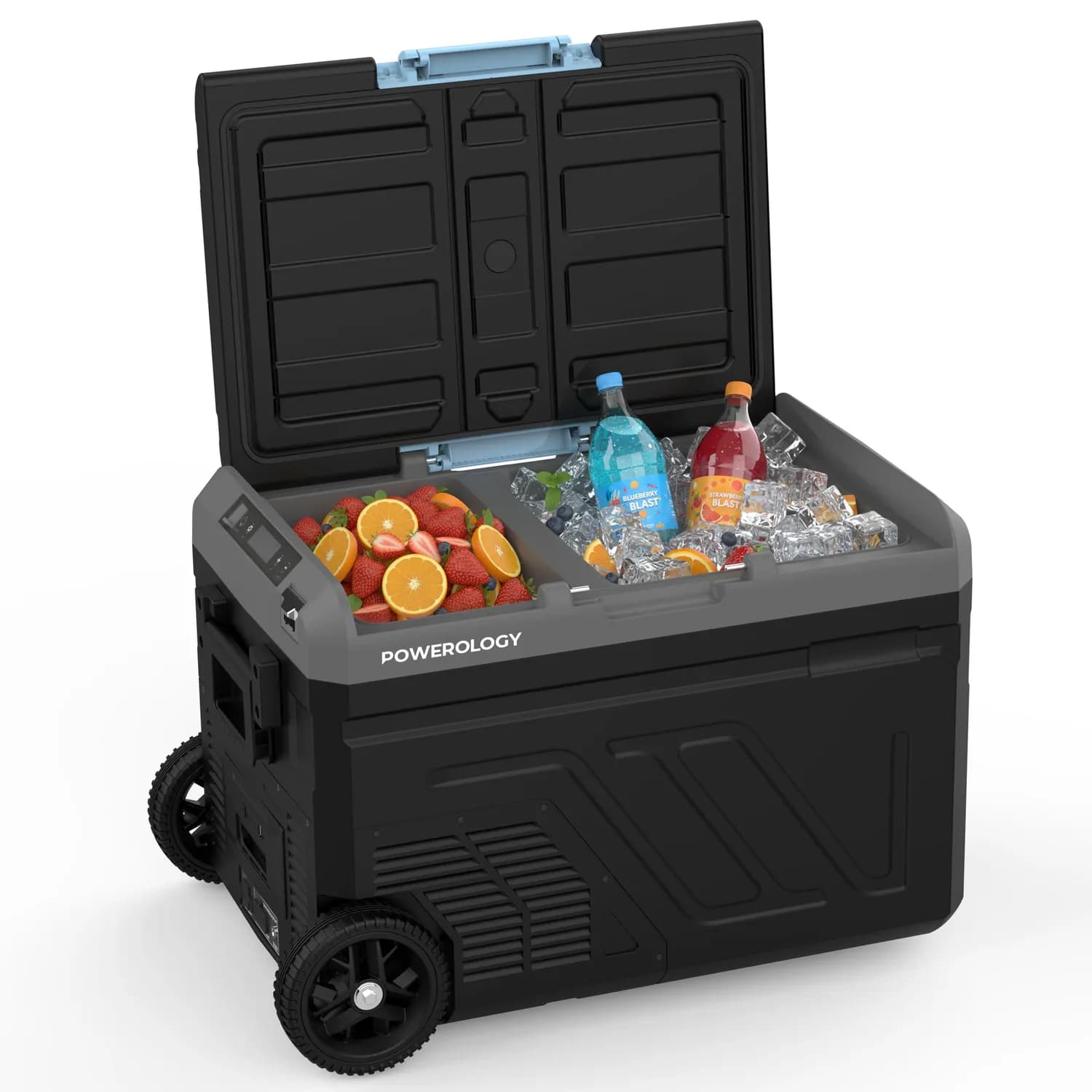 Powerology Portable Fridge & Freezer - 40L Dual Zone, Gray 1 Powerology Portable Fridge & Freezer - 40L Dual Zone, Gray 1