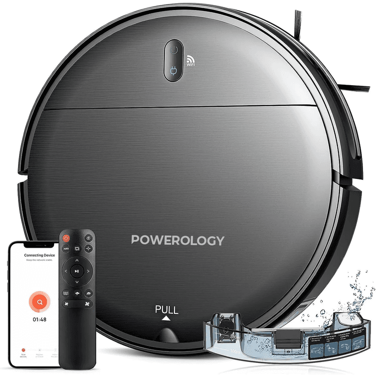 Smart Robovac Vacuum & Mop - 2000Pa Suction, Gray 1 Smart Robovac Vacuum & Mop - 2000Pa Suction, Gray 1