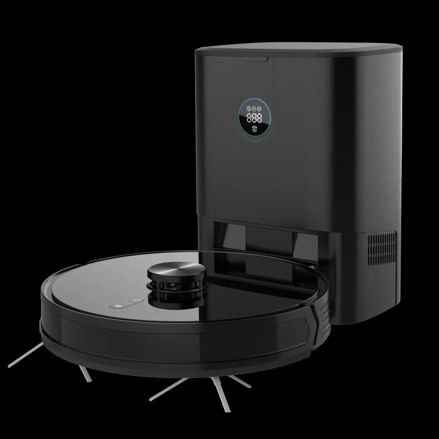 Smart Station Robot Vacuum & Mop - 4000Pa Suction, Black 2