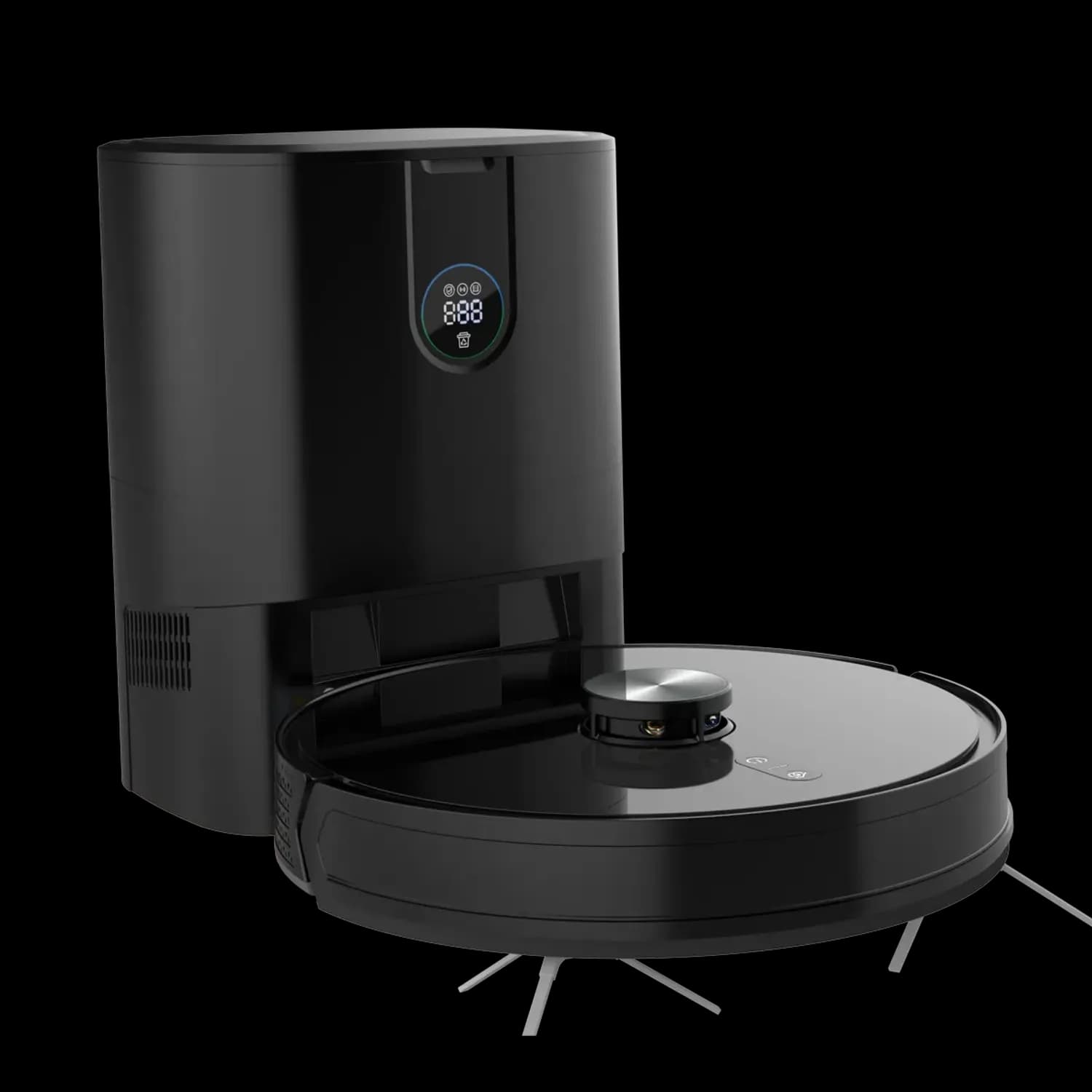 Smart Station Robot Vacuum & Mop - 4000Pa Suction, Black 1 Smart Station Robot Vacuum & Mop - 4000Pa Suction, Black 1
