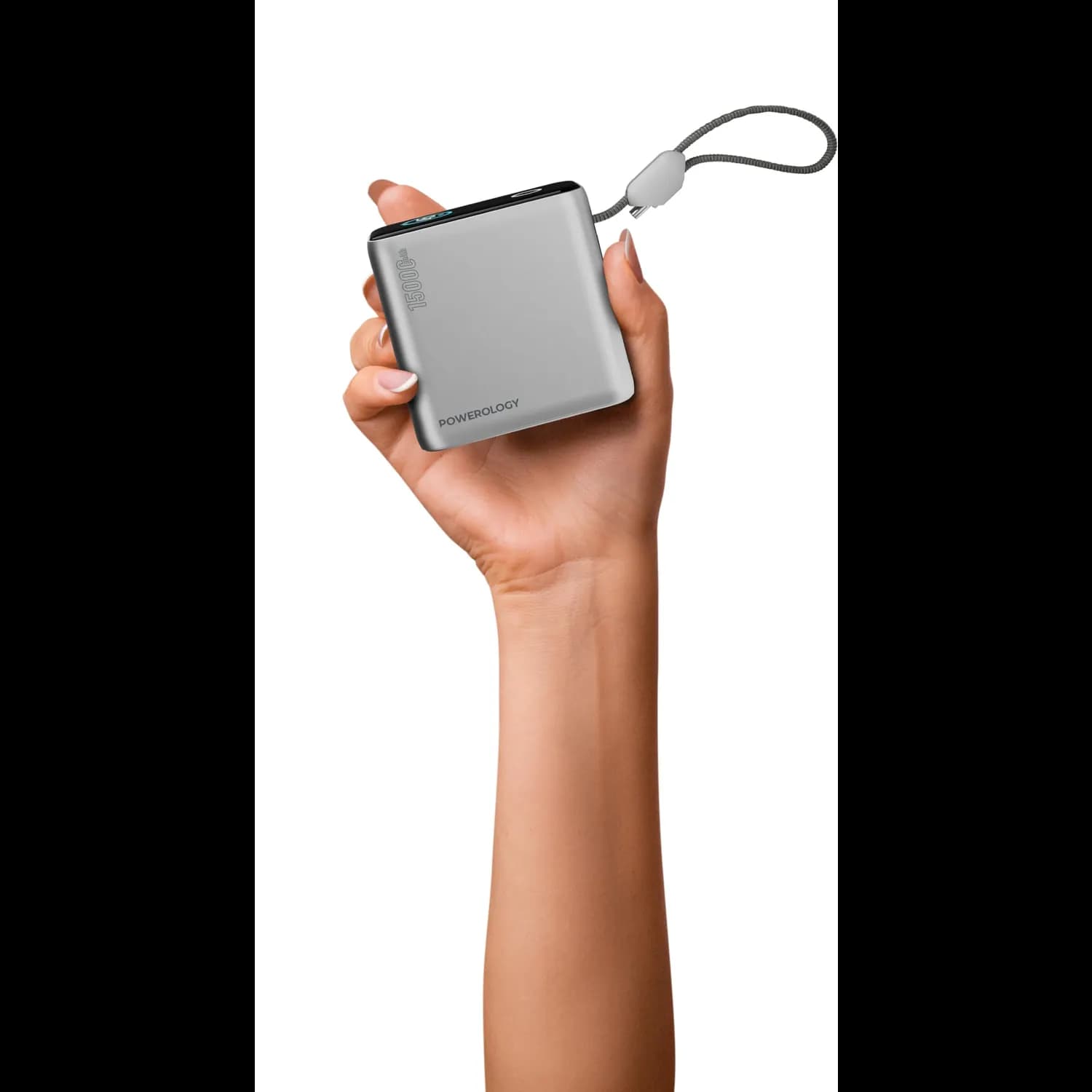 Powerology Power Bank - 15000mAh PD 45W QC 22.5W, Grey — Black 3