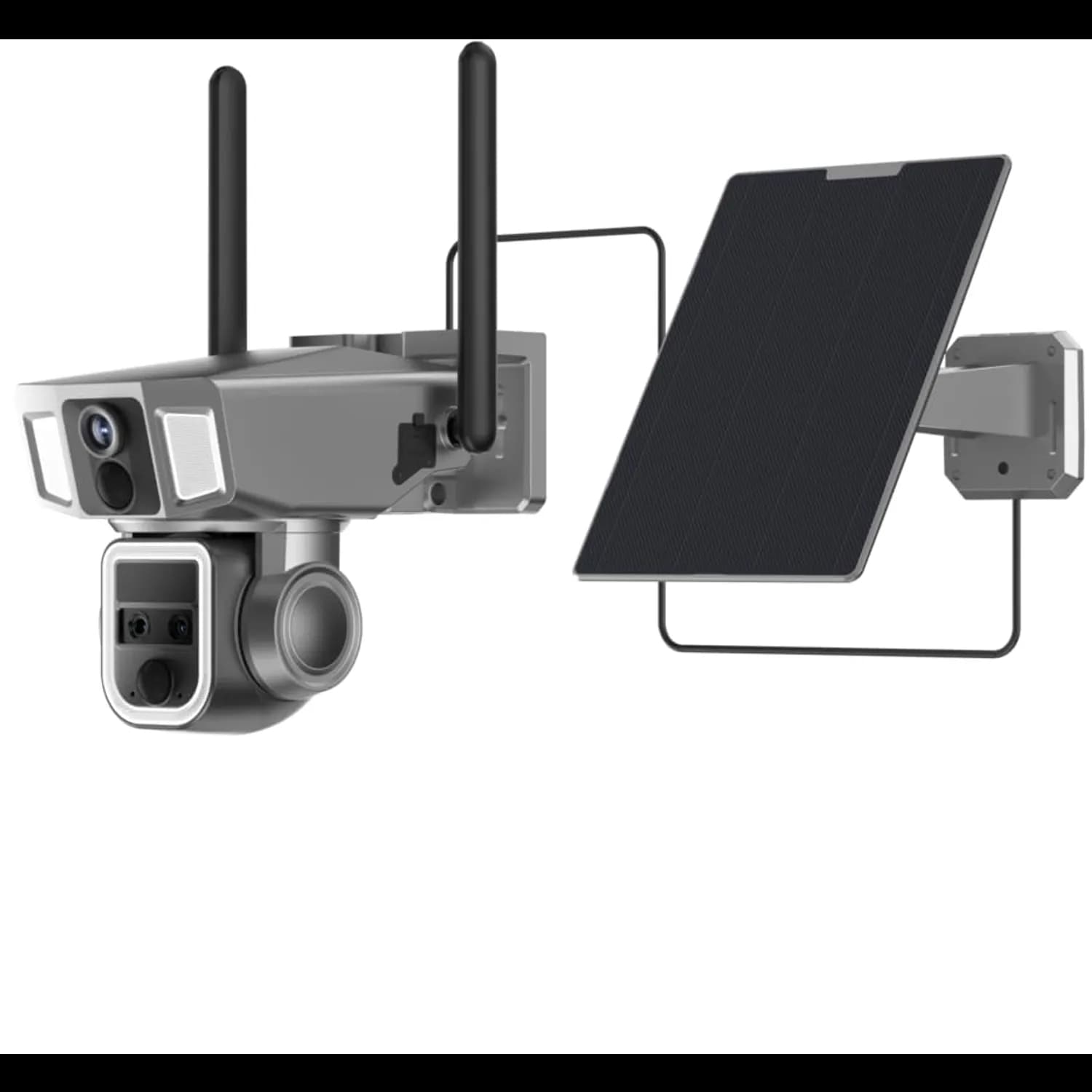 Powerology Security Camera - 4G/WiFi, 360° Dual Lens, Solar, Black 1 Powerology Security Camera - 4G/WiFi, 360° Dual Lens, Solar, Black 1