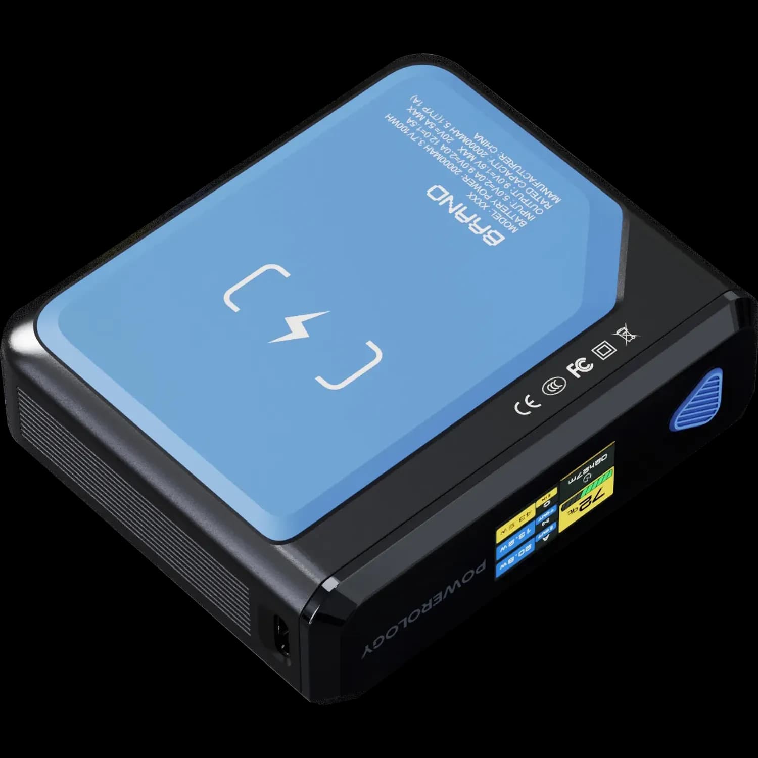 Powerology Power Bank Ultra Mini 20000mAh - Black 3