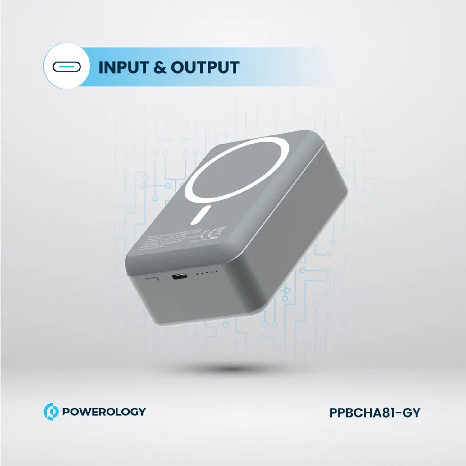 Powerology Power Bank - 30000mAh MagSafe, Dark Grey — Titanium 6