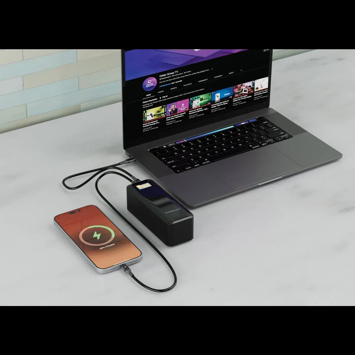 Powerology Power Bank NeuroVolt 140 - 27000mAh, Black 2