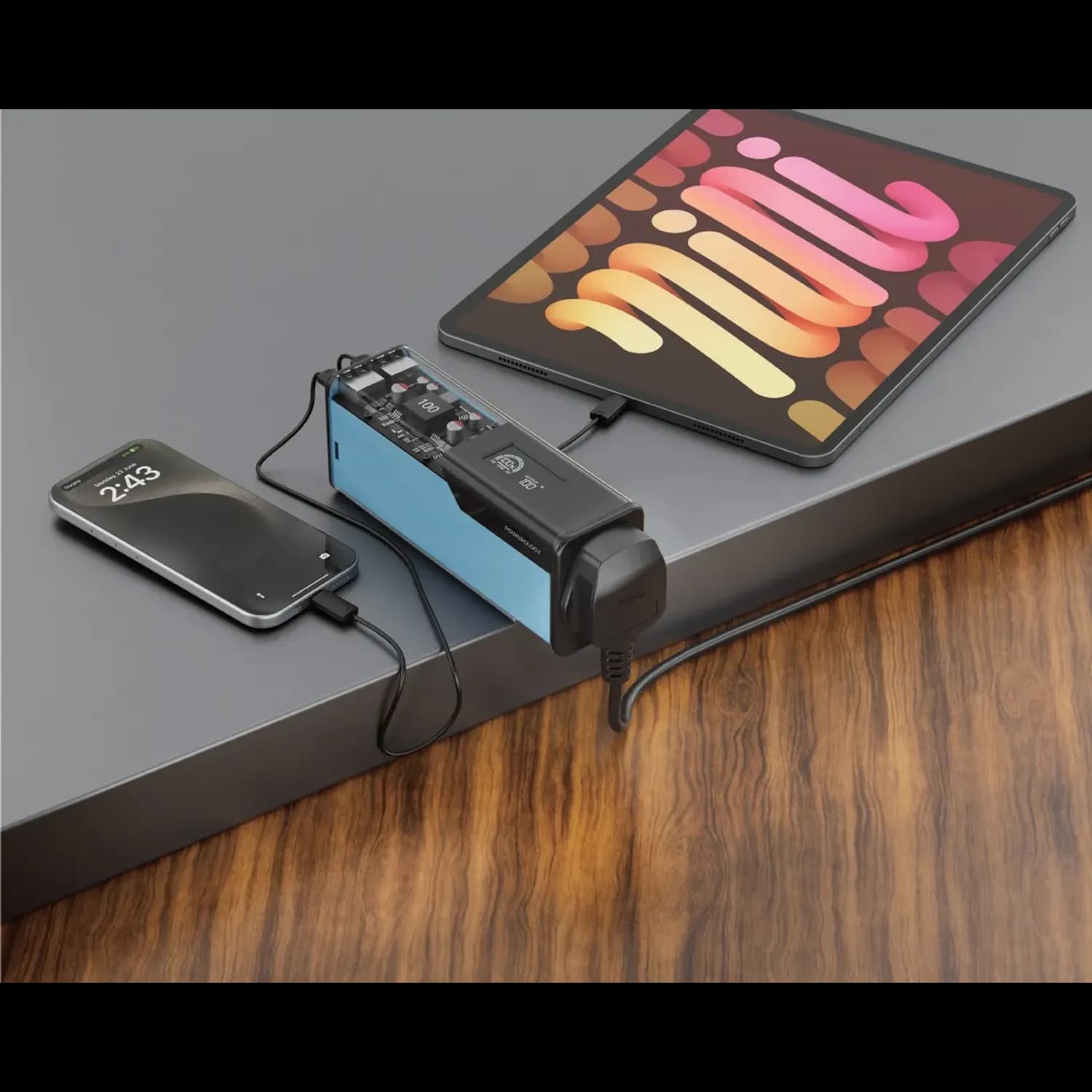 Powerology Power Bank Énergie 27000mAh - 140W PD, Black 3