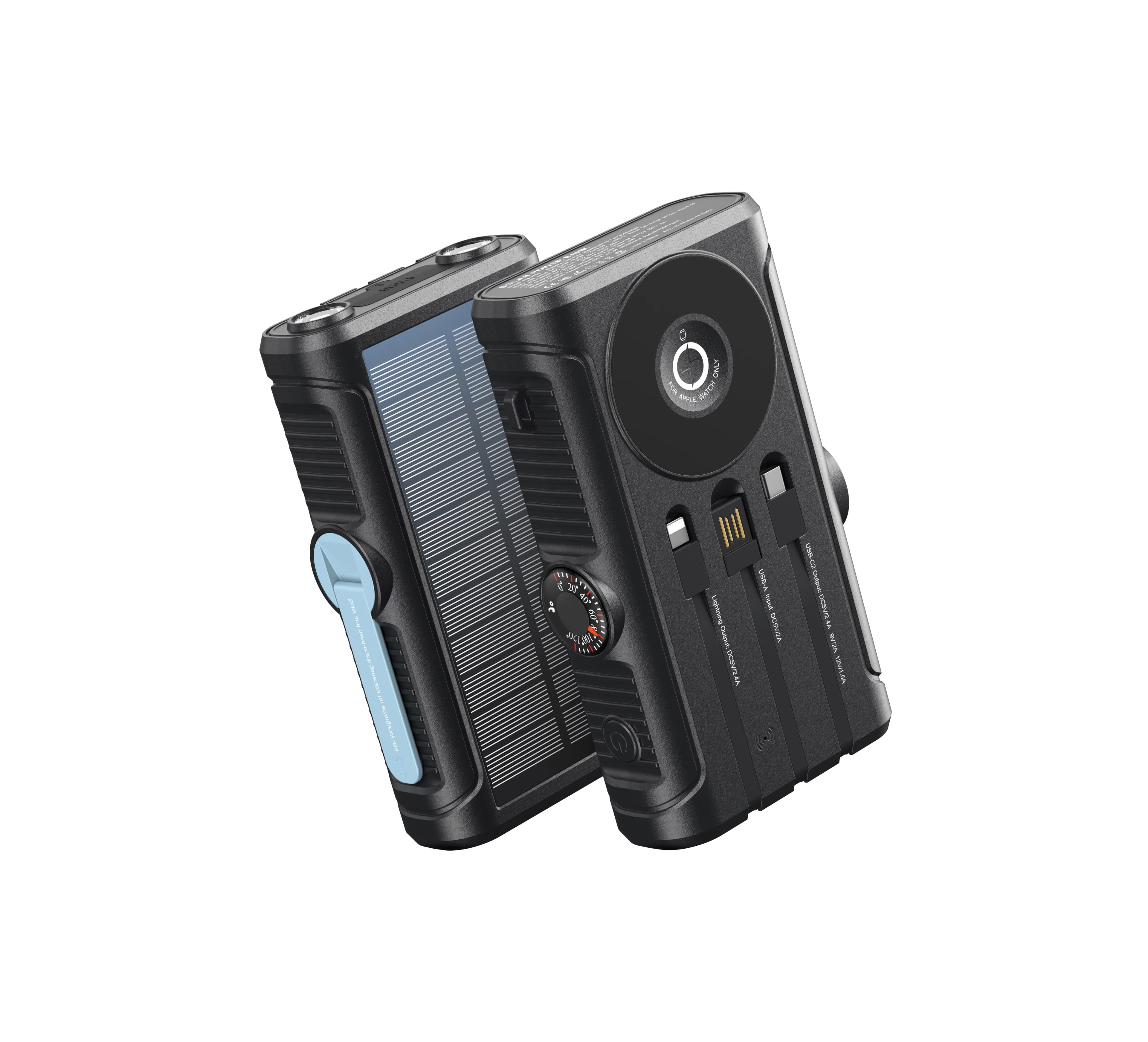 Powerology Solar Power Bank HELIO LUX PPBCHAW53BK - 20000mAh, Black 1 Powerology Solar Power Bank HELIO LUX PPBCHAW53BK - 20000mAh, Black 1