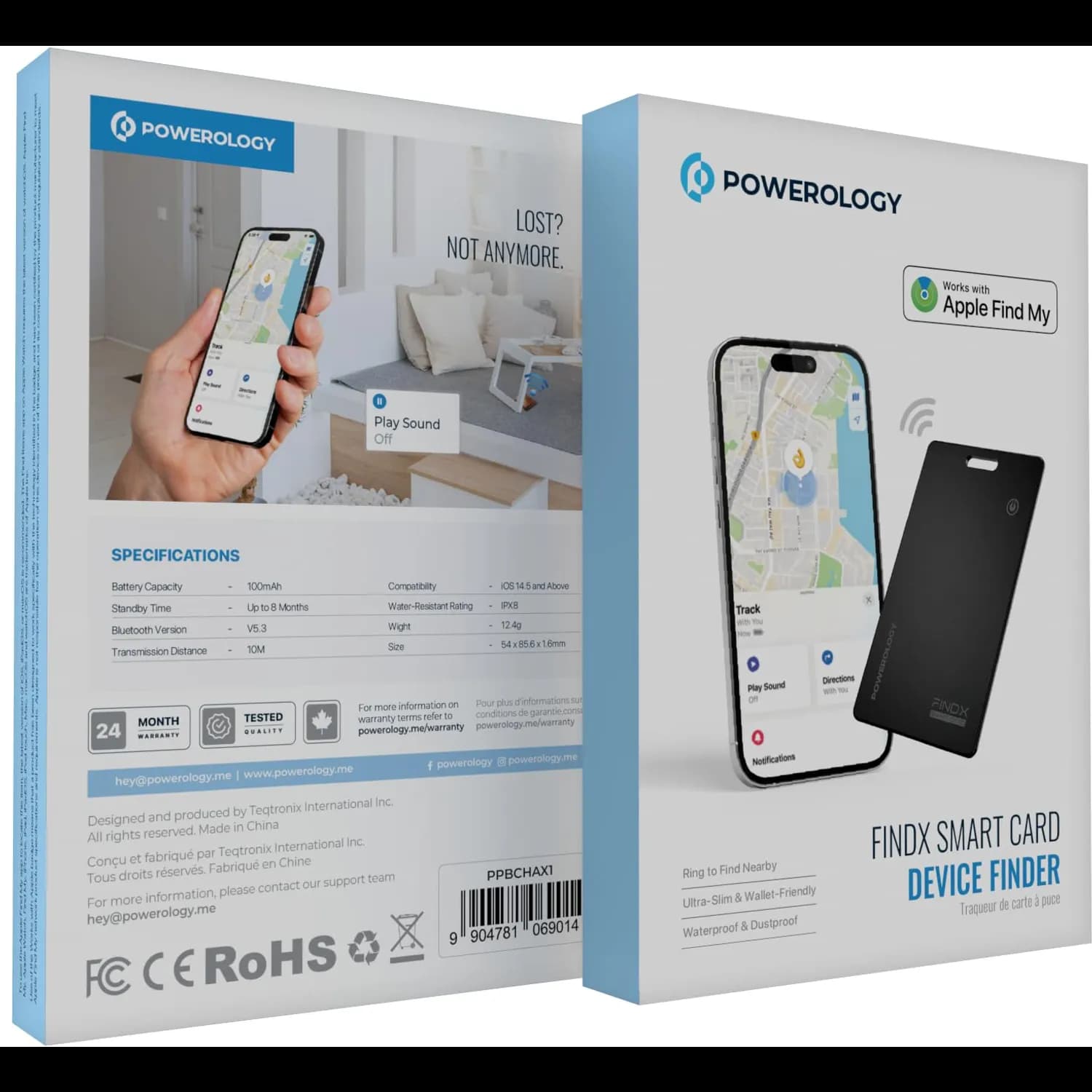 Powerology Device Finder FindX - Apple Find My Compatible, IPX8 Waterproof 5