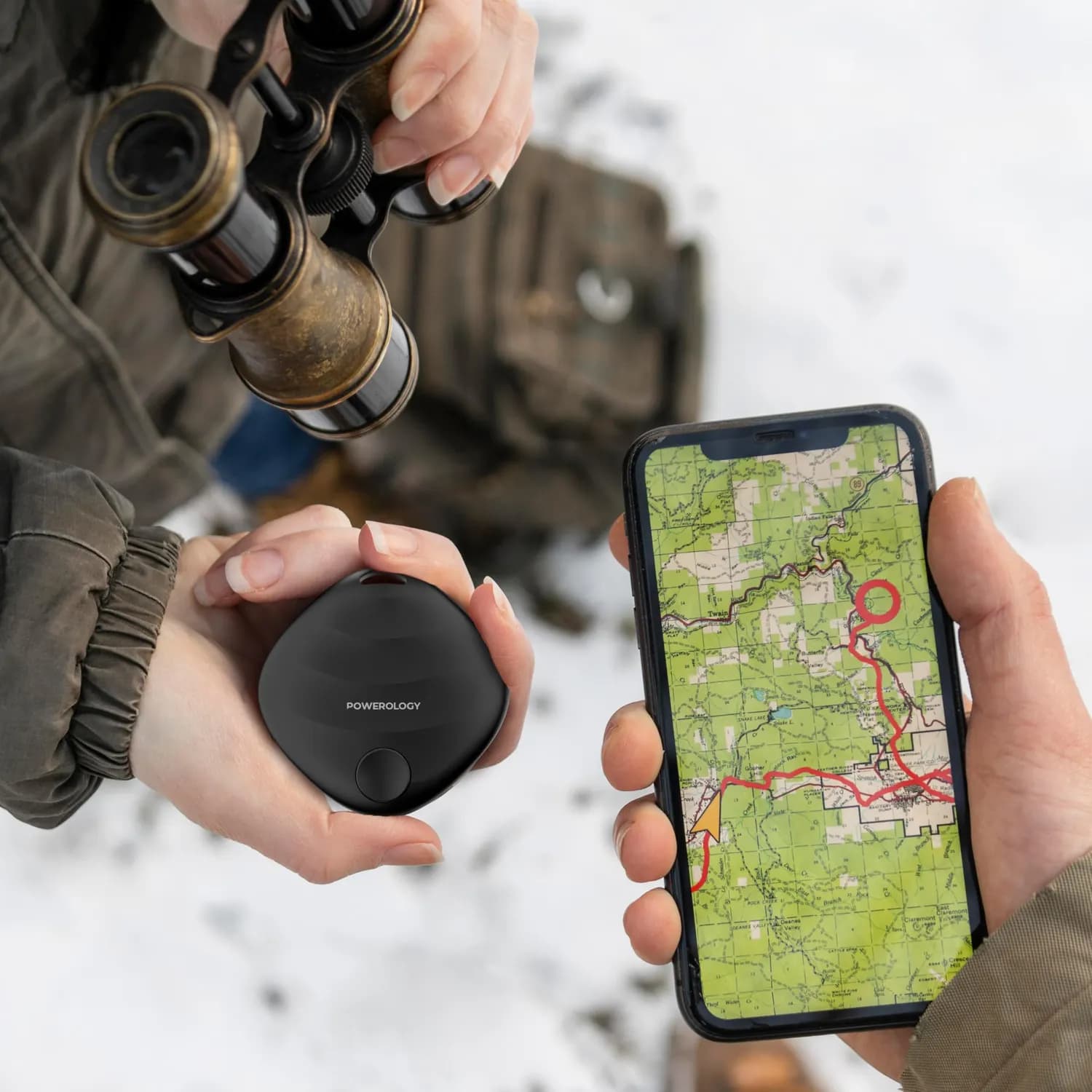 Powerology Smart Tag - Bluetooth 5.3, Replaceable Battery 3
