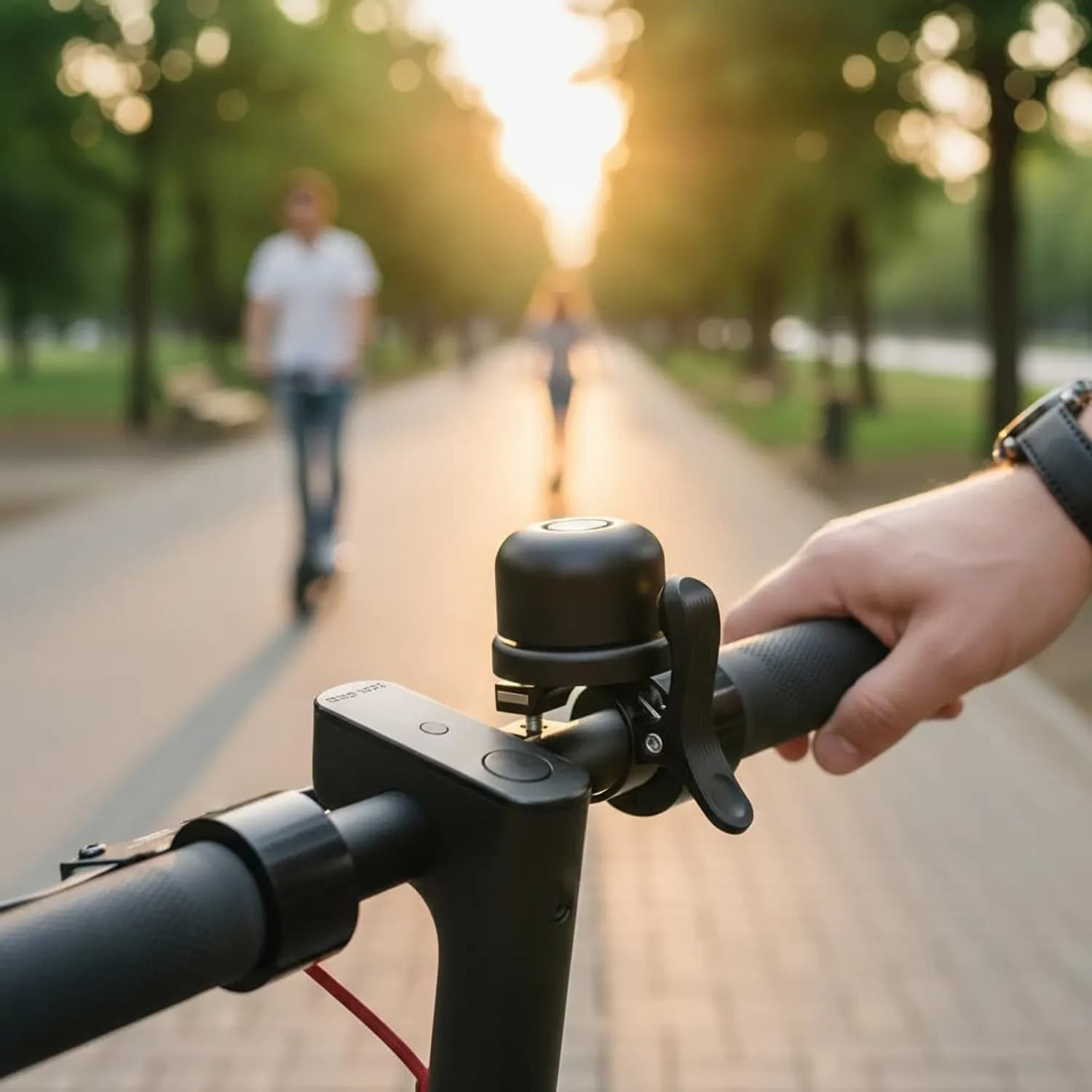 Powerology Bicycle & Scooter Bell - Anti-Theft with Airtag Mount, Black 5