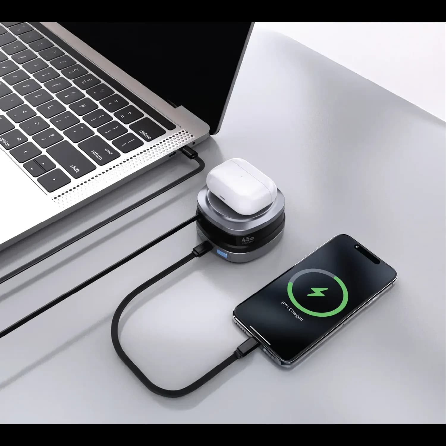 Powerology Power Bank Lyons - 10000mAh, Black 2