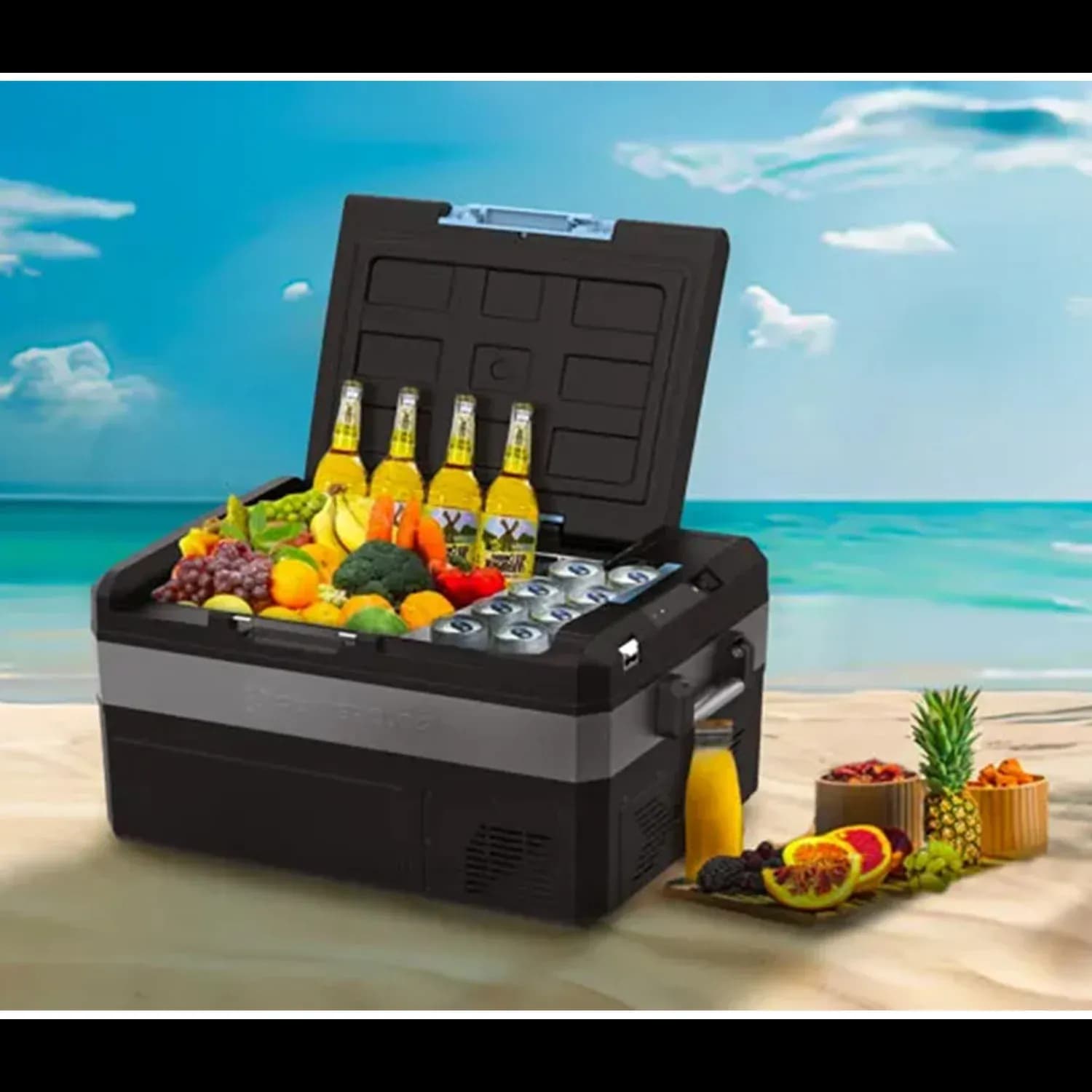 Powerology Solar Recharge Fridge Freezer - 55L, Black 2