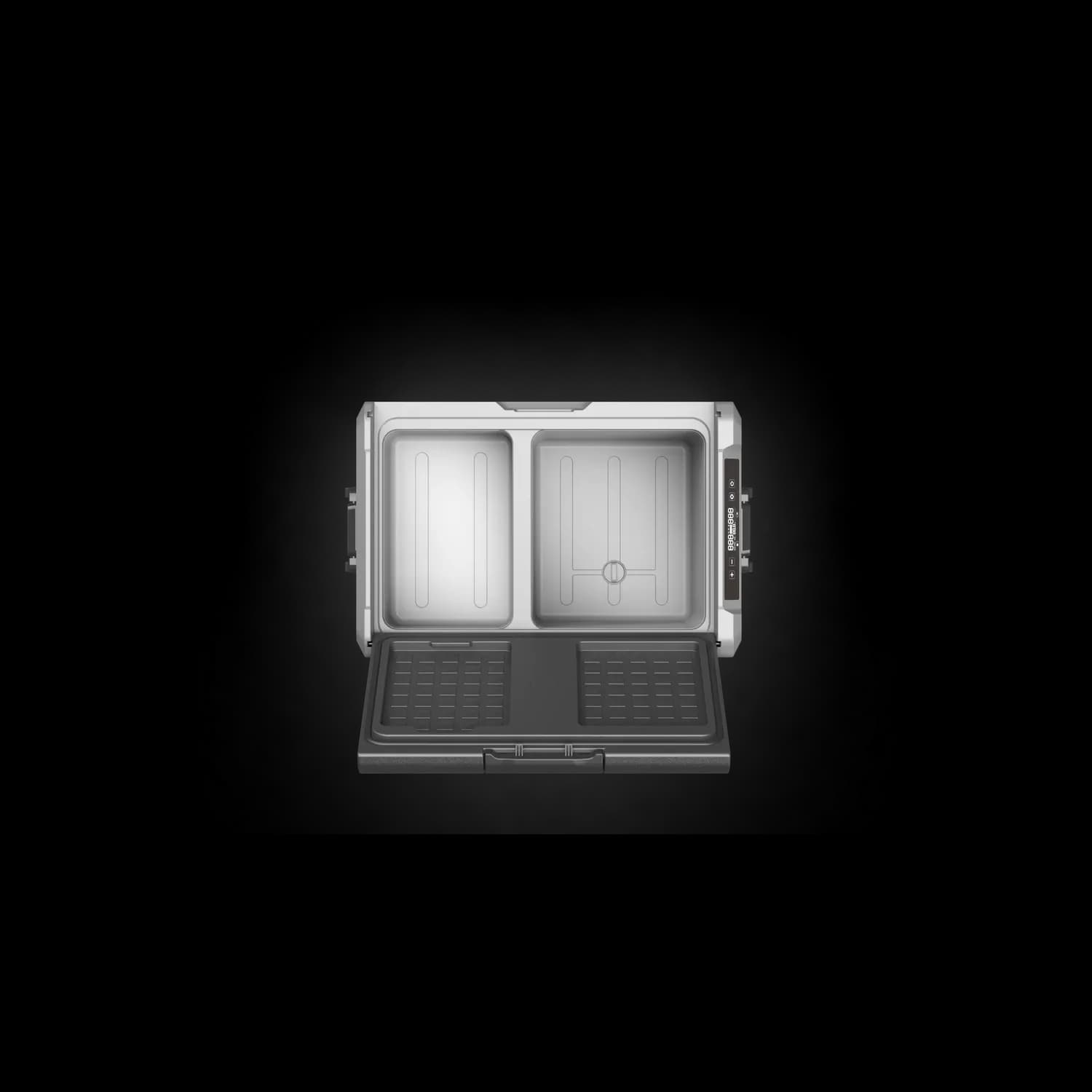 Powerology Fridge & Freezer - Dual Compartment, Gray 1 Powerology Fridge & Freezer - Dual Compartment, Gray 1