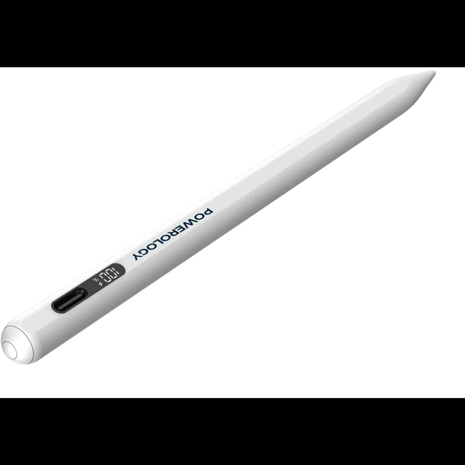 Powerology Stylus Pen - Real-time Display, Type-C Charging, White 4