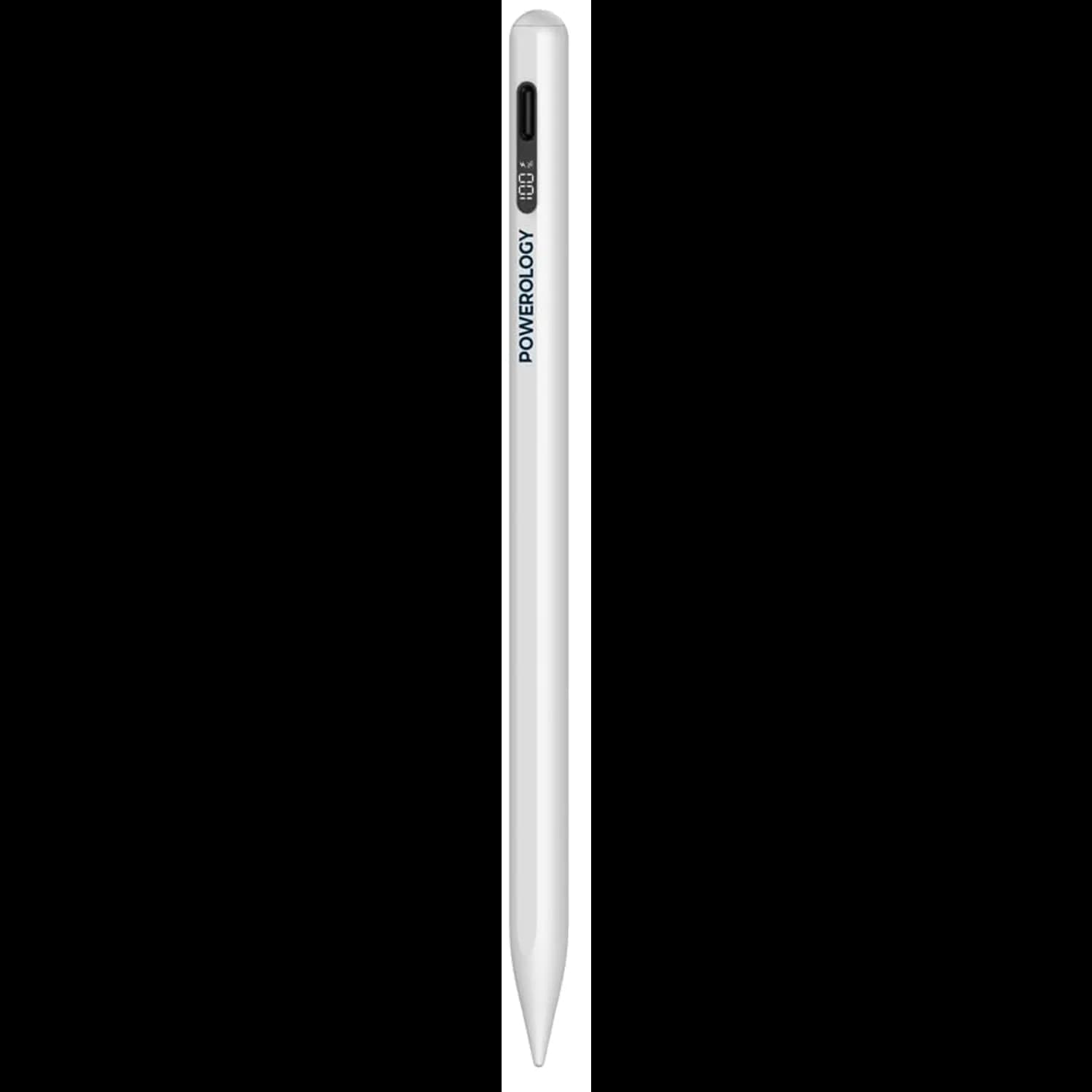 Powerology Stylus Pen - Real-time Display, Type-C Charging, White 1 Powerology Stylus Pen - Real-time Display, Type-C Charging, White 1