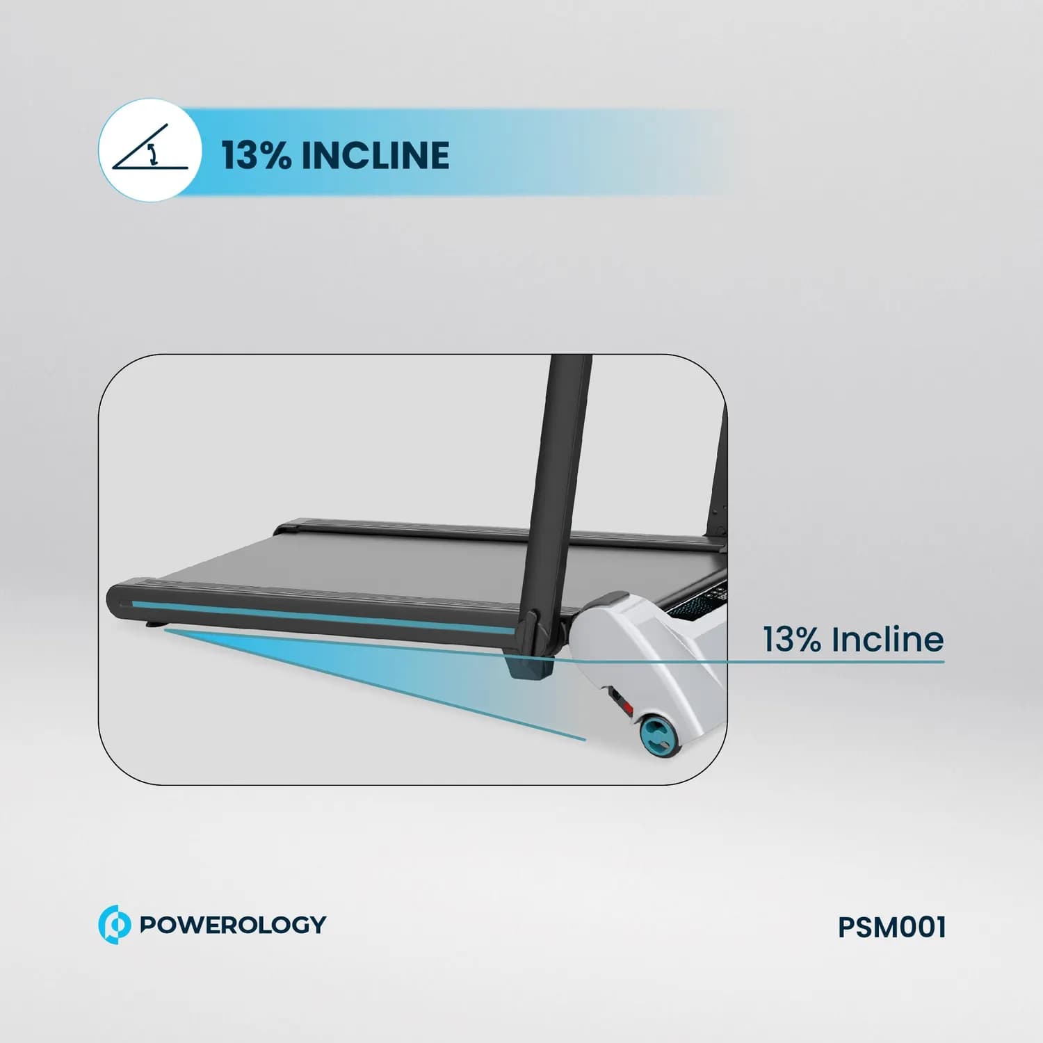 Powerology Treadmill - 5-Level Incline, Black 5