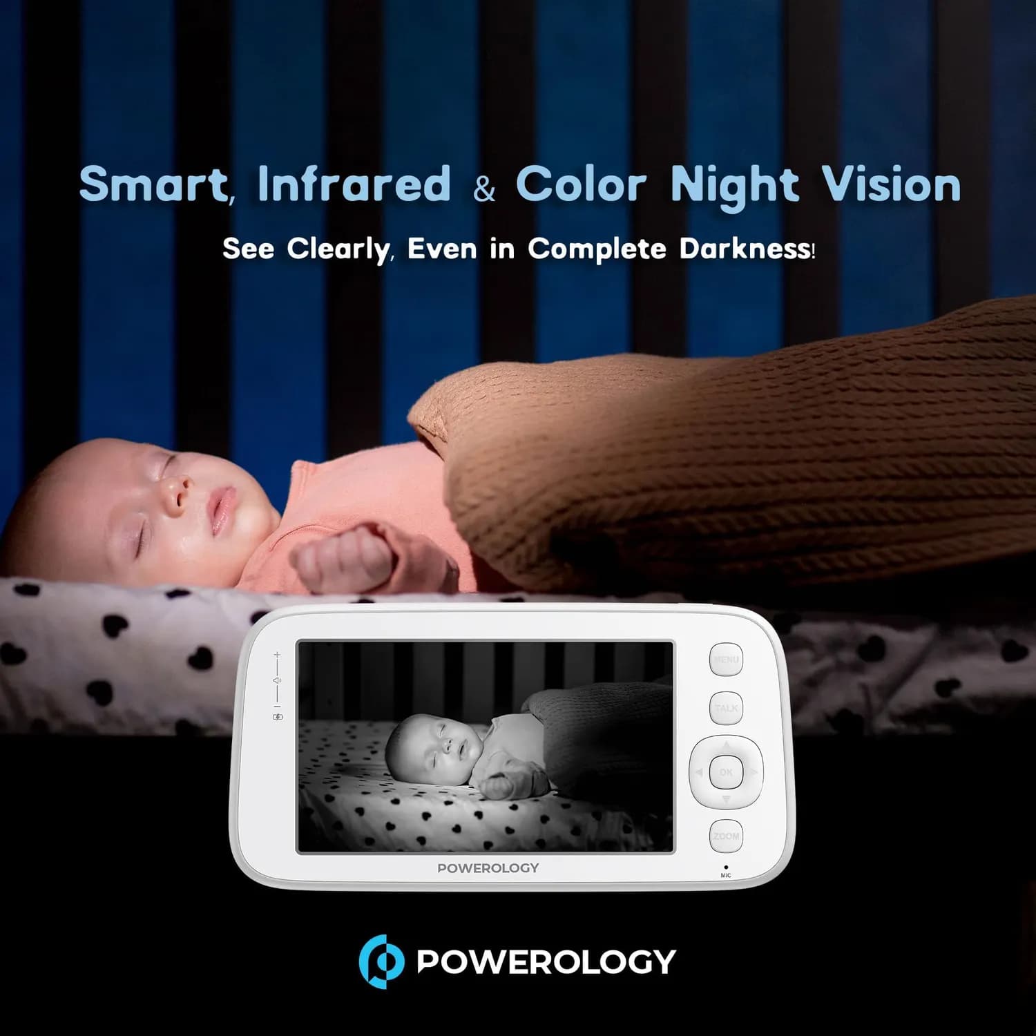 Powerology Baby Monitor - Full HD 1080P, AI Tracking 4