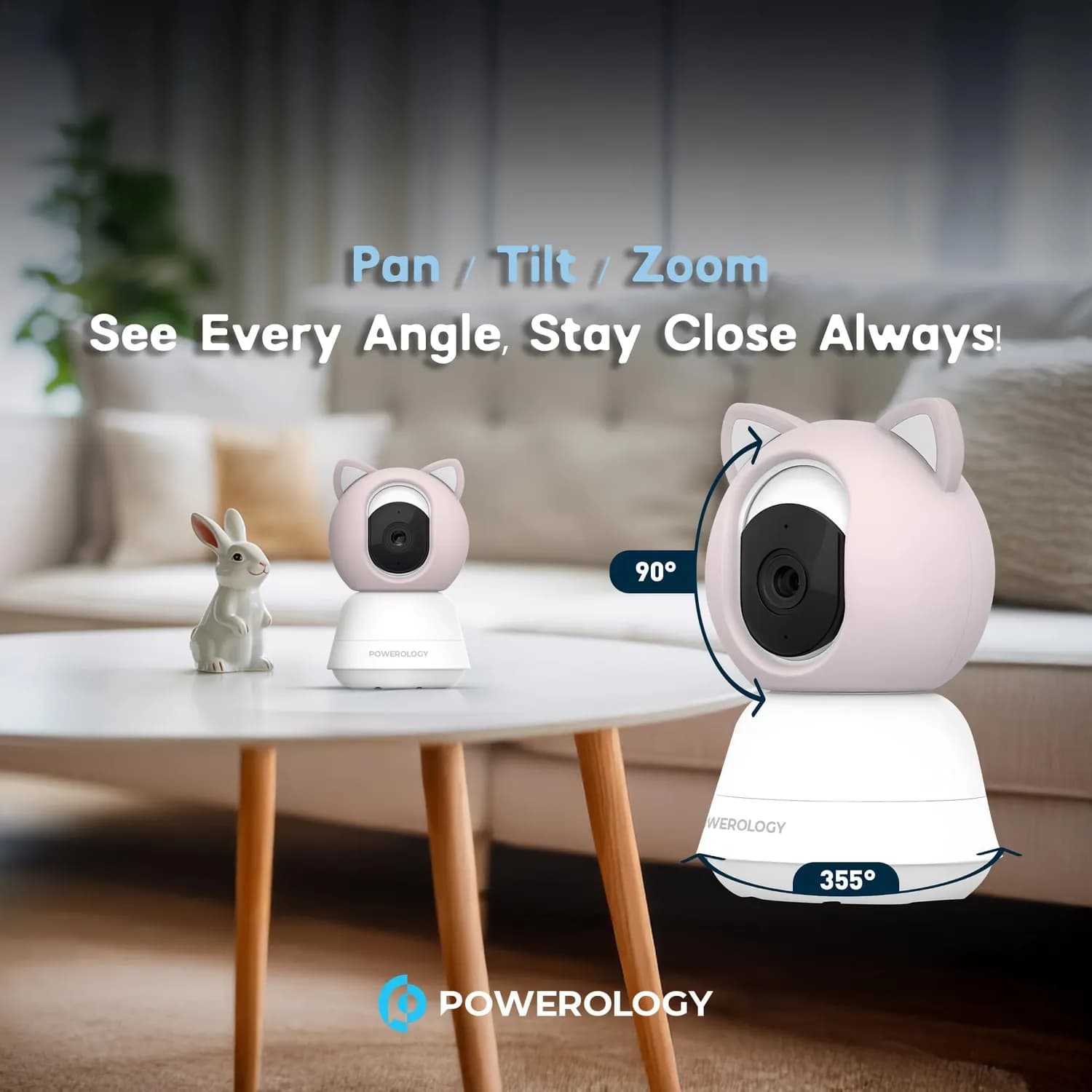 Powerology Baby Monitor - Full HD 1080P, AI Tracking 5