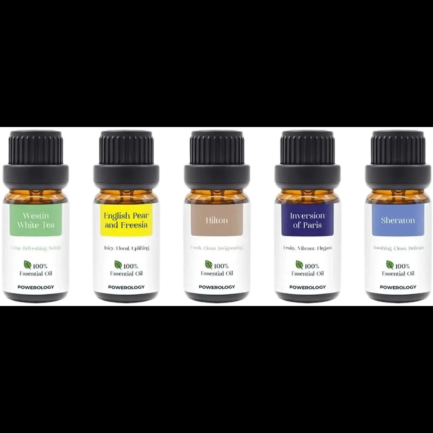 Powerology Essential Oil Set - 5 Fragrances, 10ml Each 1 Powerology Essential Oil Set - 5 Fragrances, 10ml Each 1