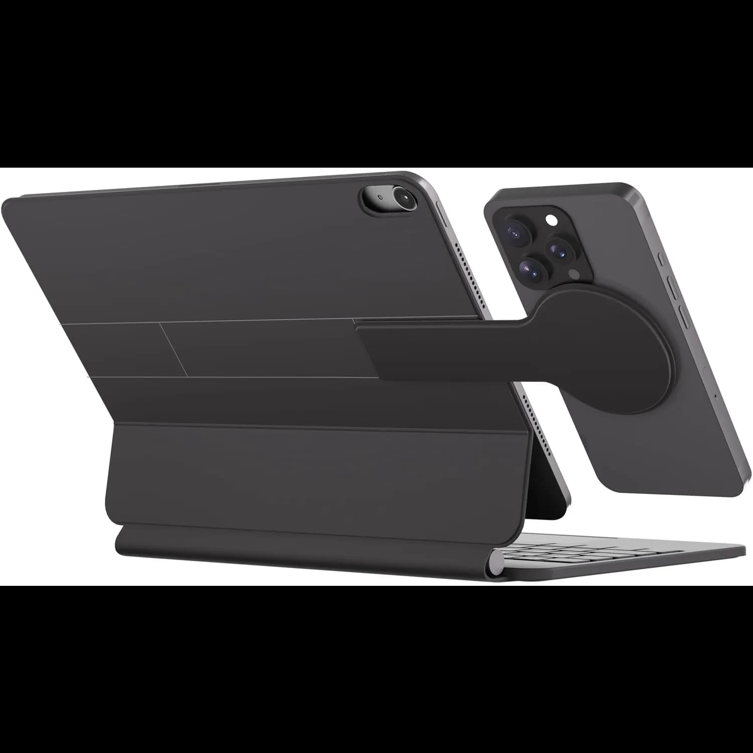 Powerology Wireless Keyboard Case - Magnetic Holder, RGB Backlight, Bluetooth 5.1 4