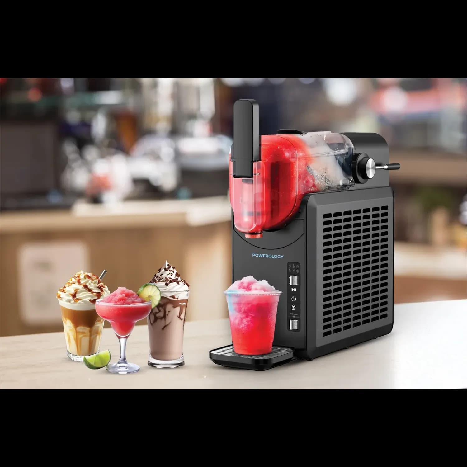 Powerology Slushie Machine - Instant Slushie, Black 2