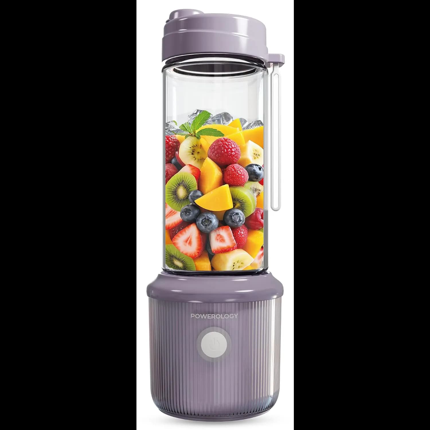 Powerology Portable Smoothie Blender - 1L, USB-C Rechargeable, Lavender 4