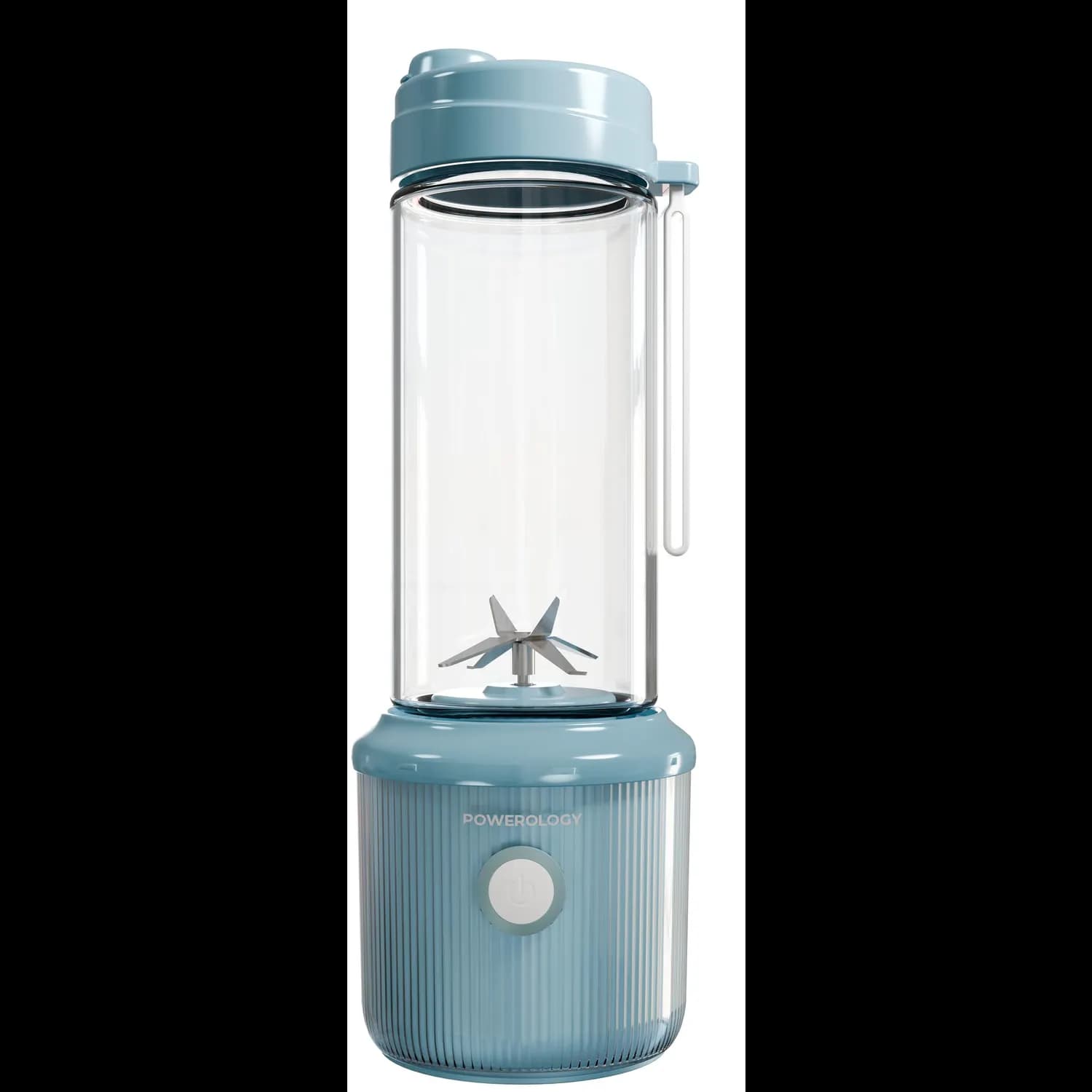 Powerology Portable Smoothie Blender - 1L, USB-C Rechargeable, Light Blue 5