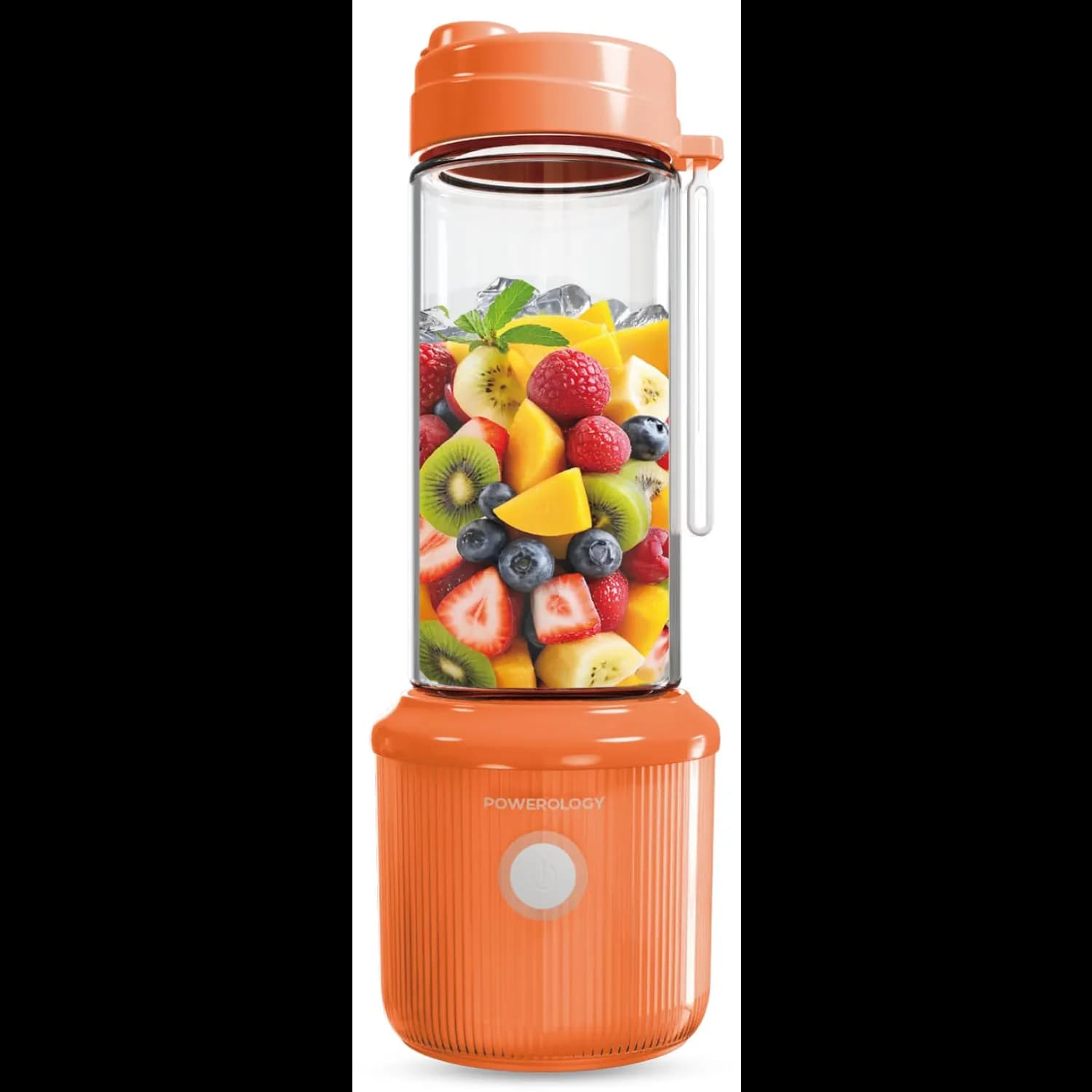 Powerology Portable Smoothie Blender - 1L, USB-C Rechargeable, Orange 5