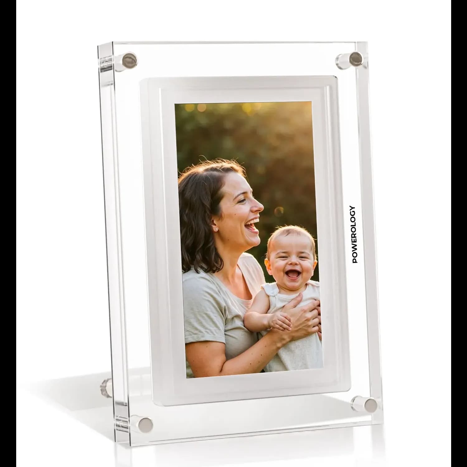 Powerology Digital Photo Frame - 10" Touchscreen, White 5